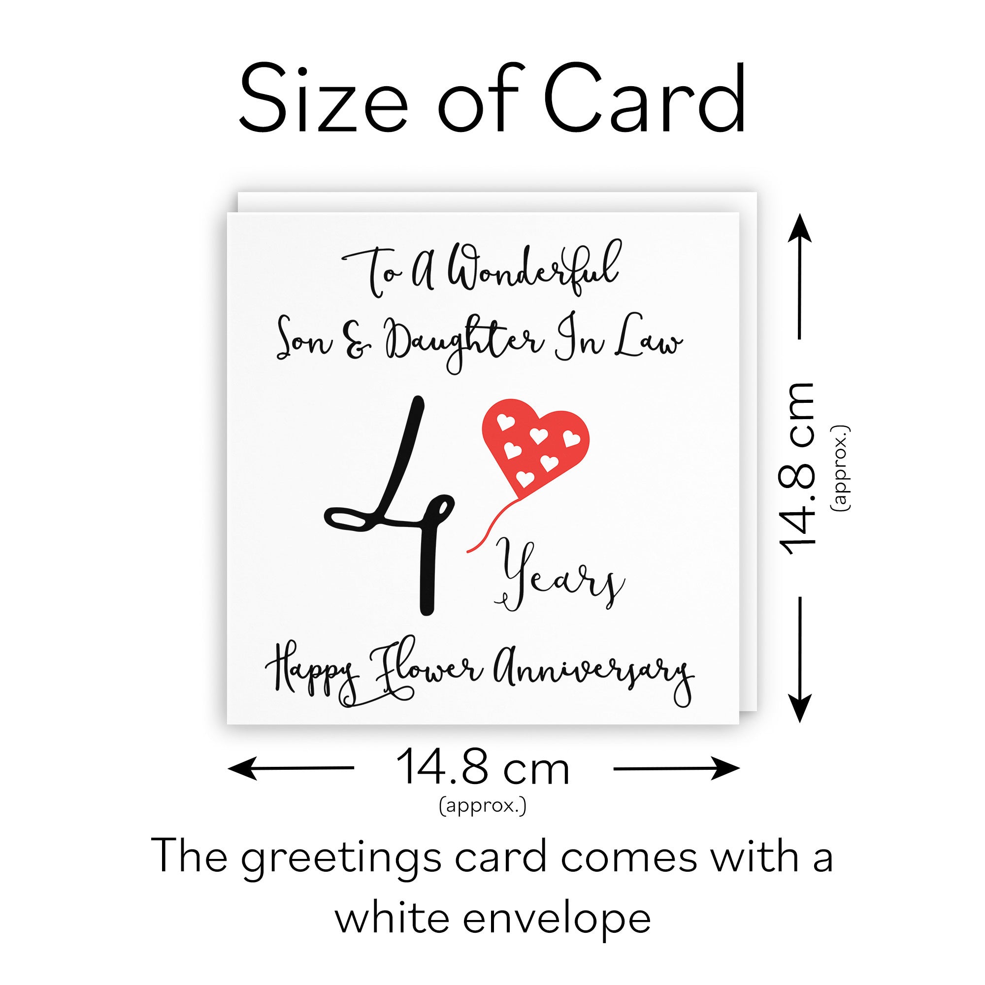 4th Son And Daughter In Law Anniversary Card Love Heart - Default Title (TH02521)