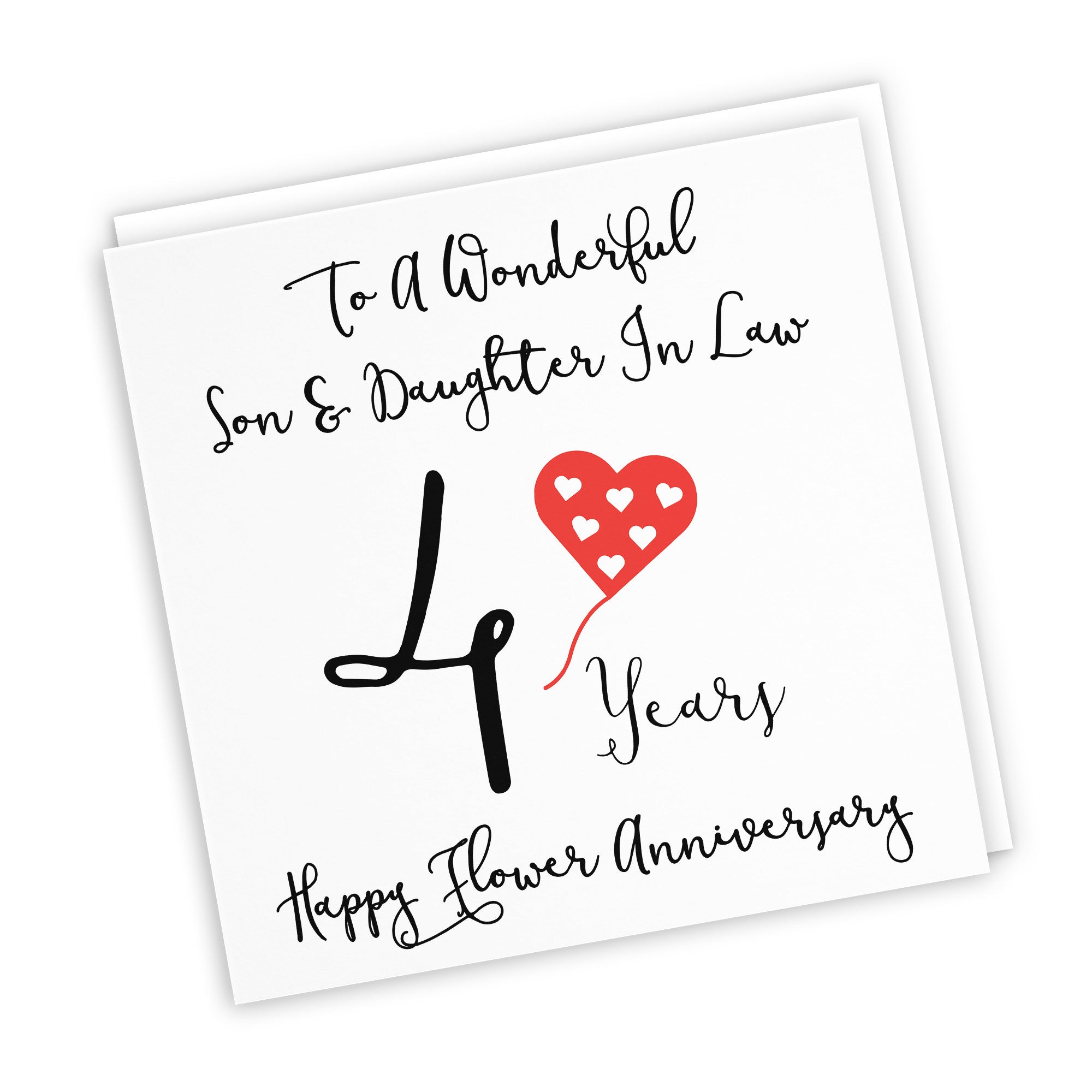 4th Son And Daughter In Law Anniversary Card Love Heart - Default Title (TH02521)