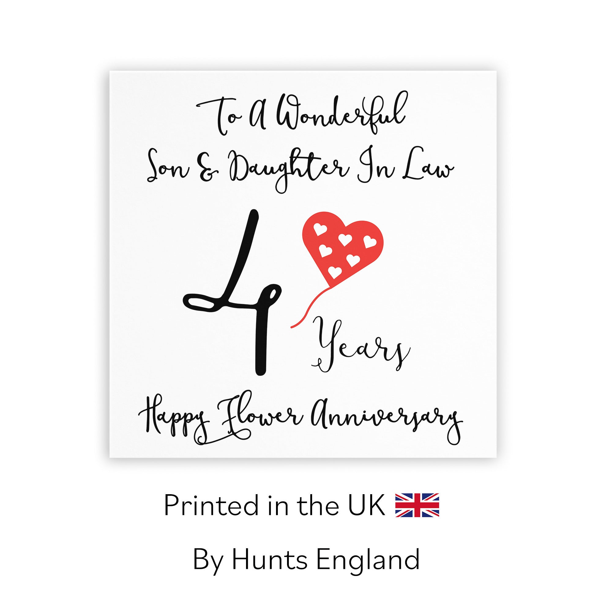 4th Son And Daughter In Law Anniversary Card Love Heart - Default Title (TH02521)