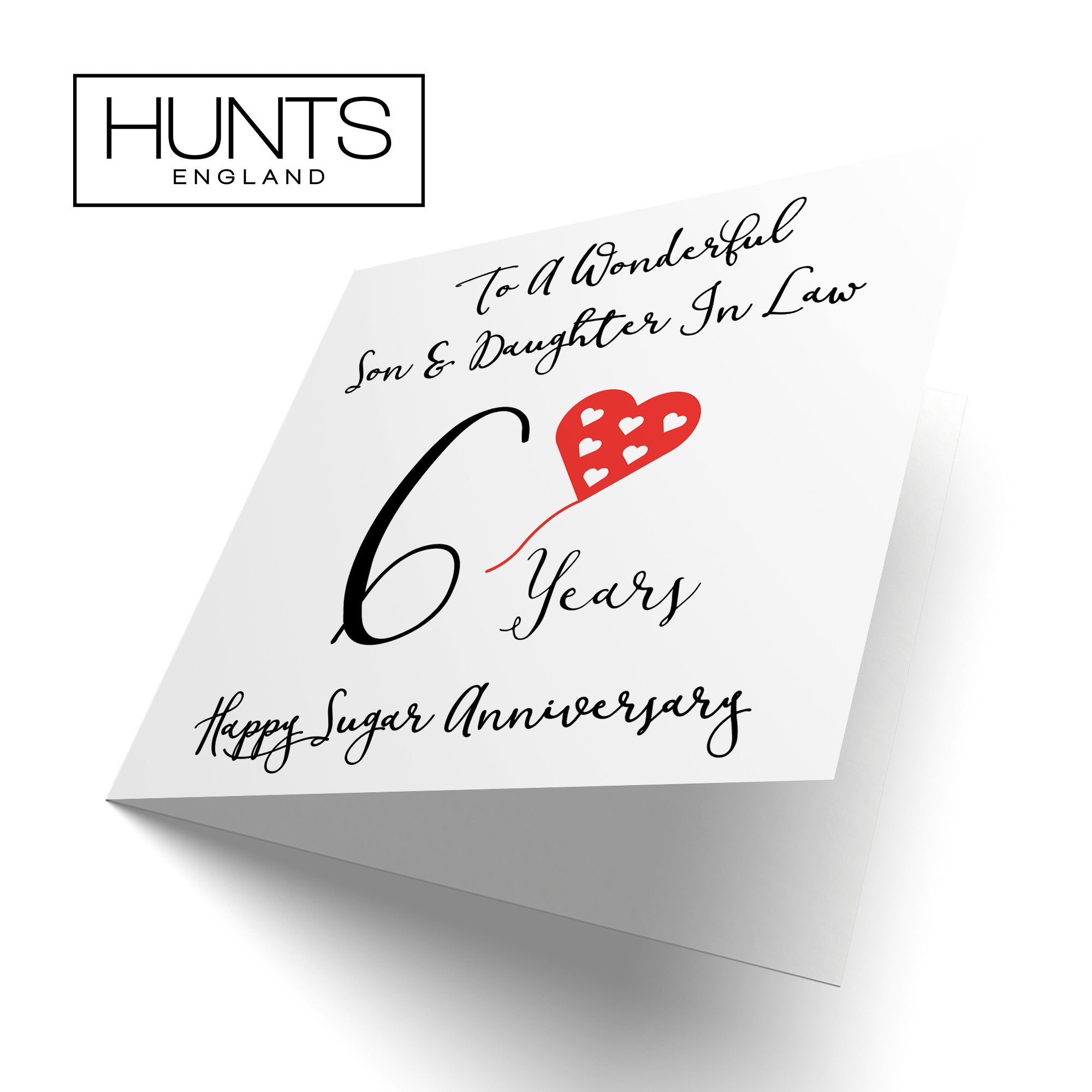6th Son And Daughter In Law Anniversary Card Love Heart - Default Title (TH02522)