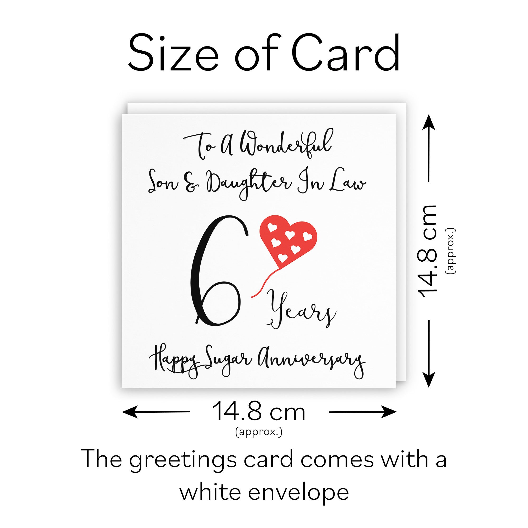 6th Son And Daughter In Law Anniversary Card Love Heart - Default Title (TH02522)