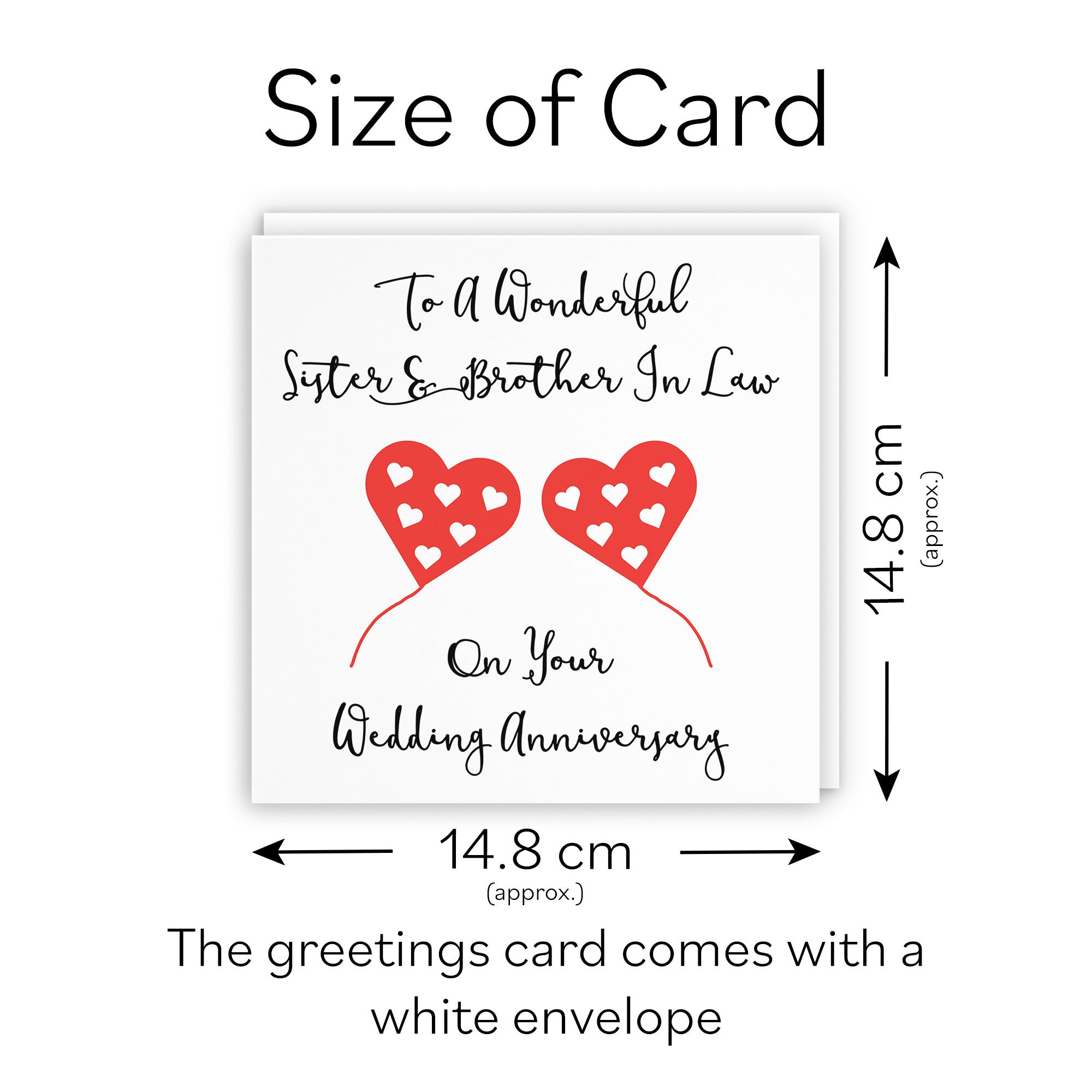 Sister And Brother In Law Anniversary Card Love Heart - Default Title (TH02525)