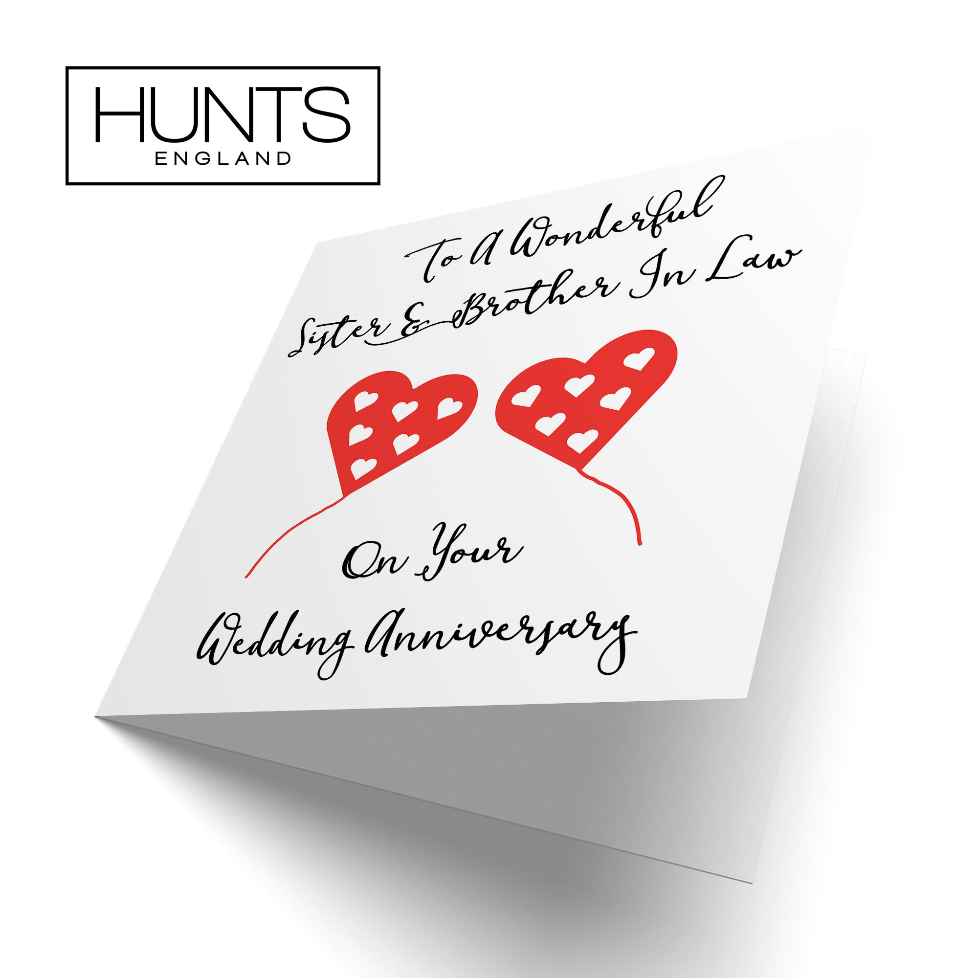 Sister And Brother In Law Anniversary Card Love Heart - Default Title (TH02525)
