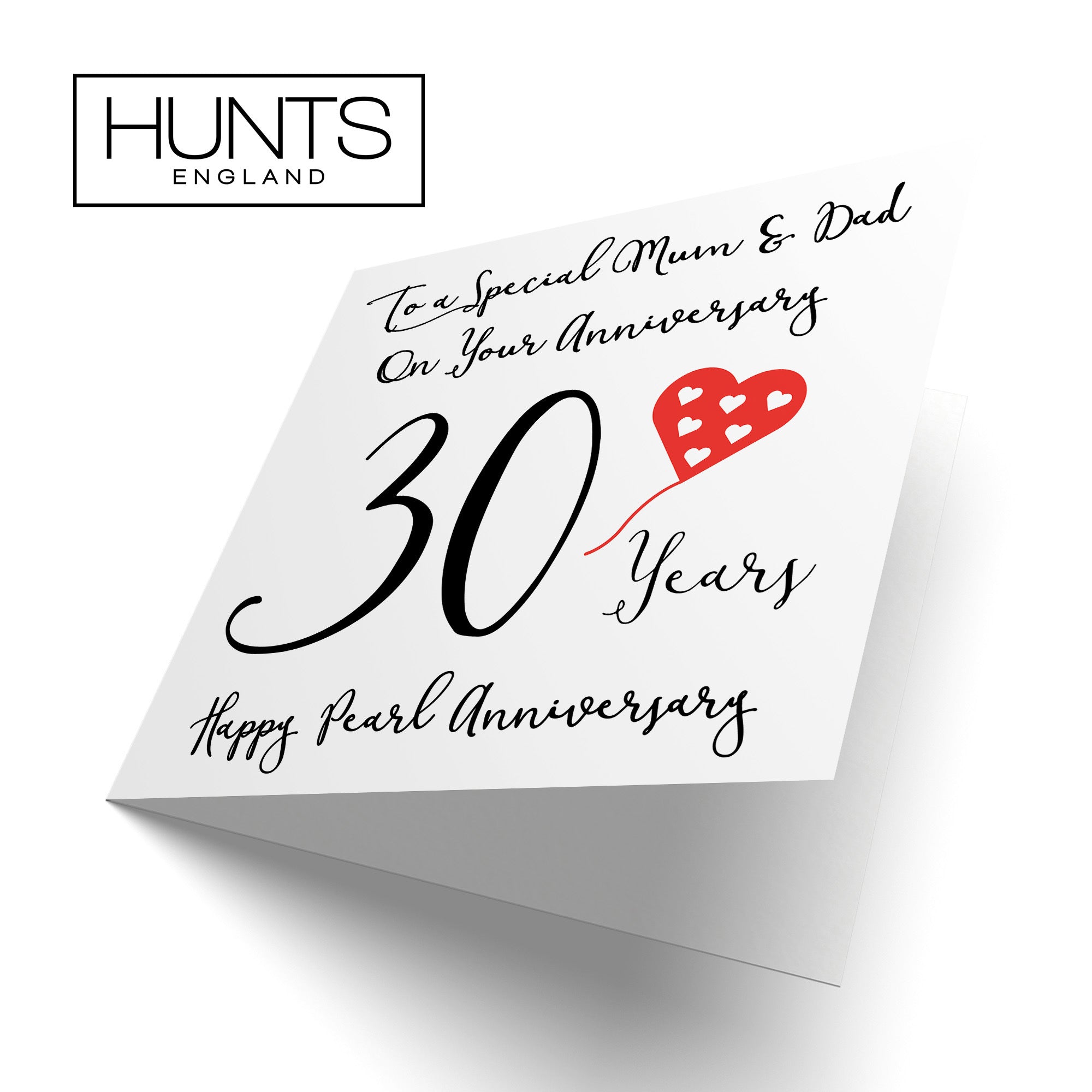 30th Mum And Dad Anniversary Card Love Heart - Default Title (TH02528)