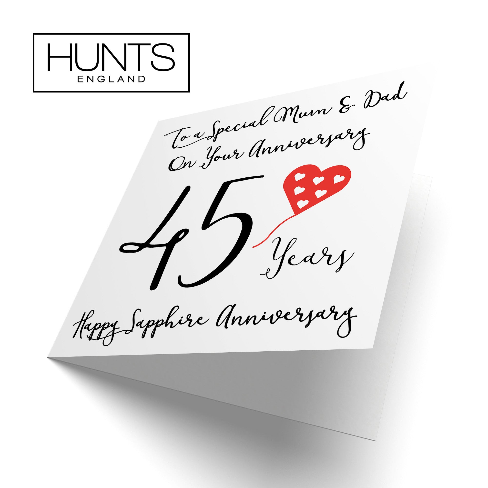 45th Mum And Dad Anniversary Card Love Heart - Default Title (TH02529)