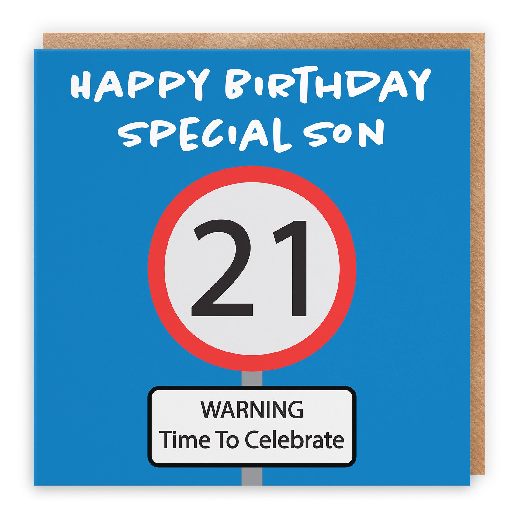 21st Son Birthday Card Road Sign - Default Title (TH02620)