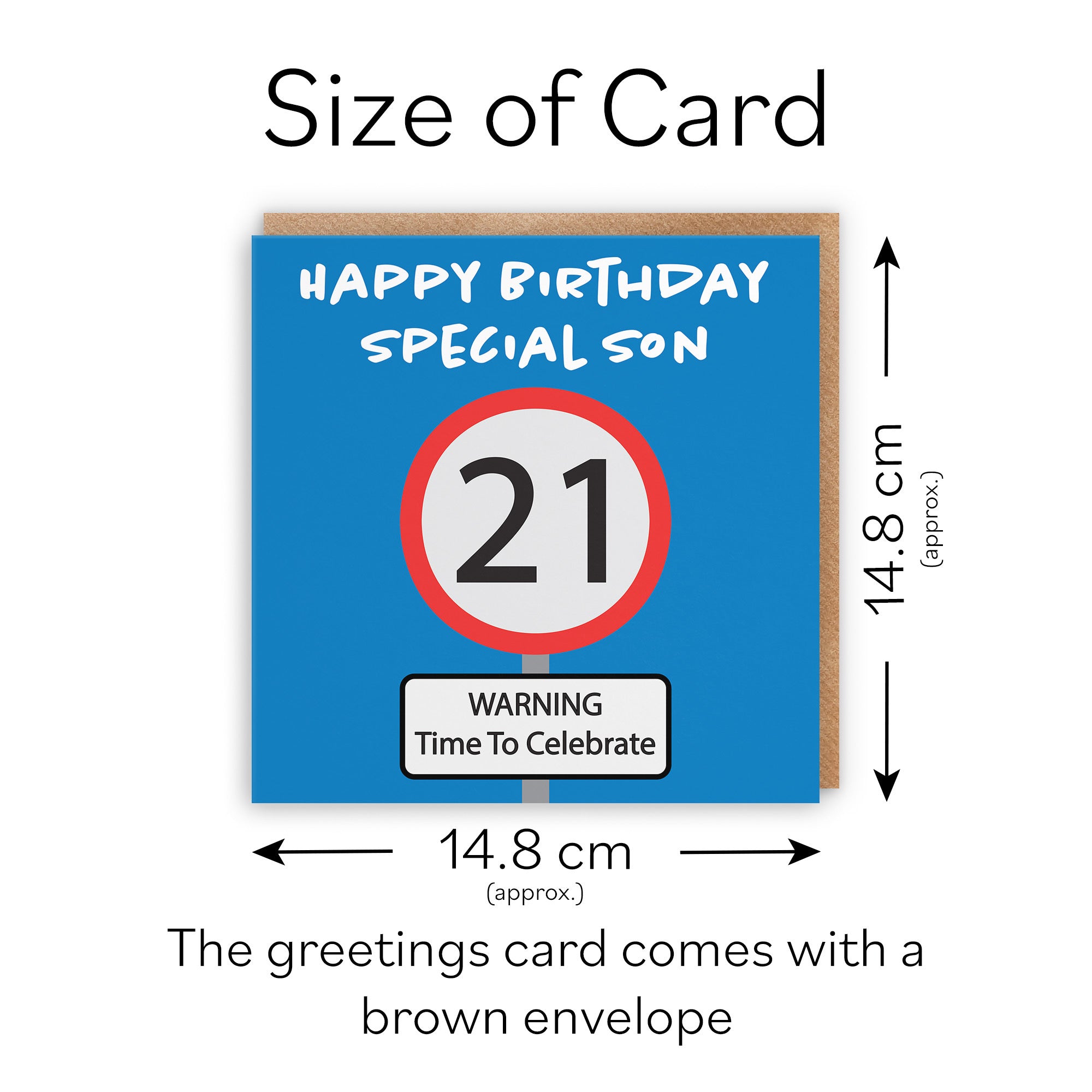 21st Son Birthday Card Road Sign - Default Title (TH02620)