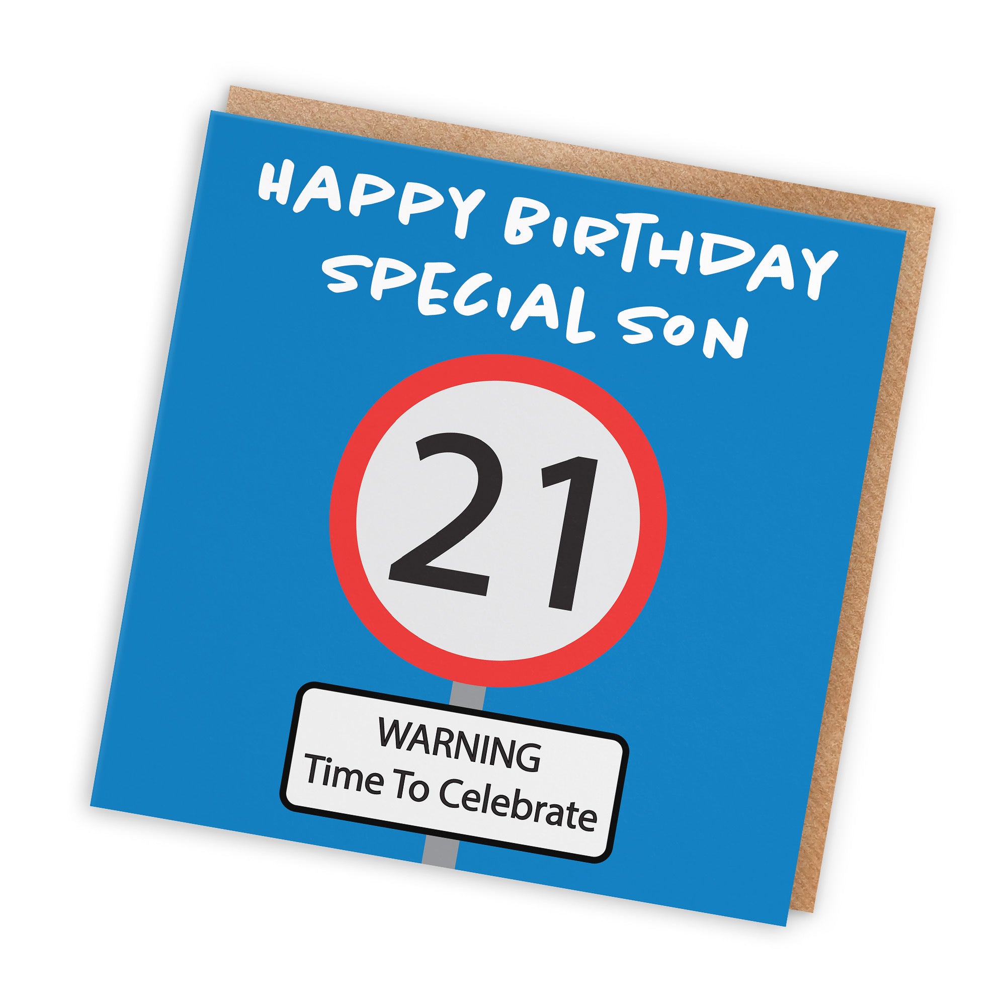 21st Son Birthday Card Road Sign - Default Title (TH02620)