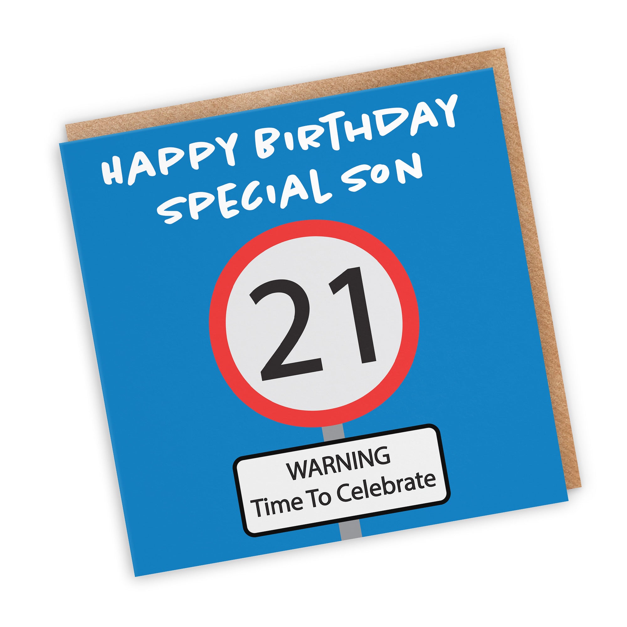 21st Son Birthday Card Road Sign - Default Title (TH02620)