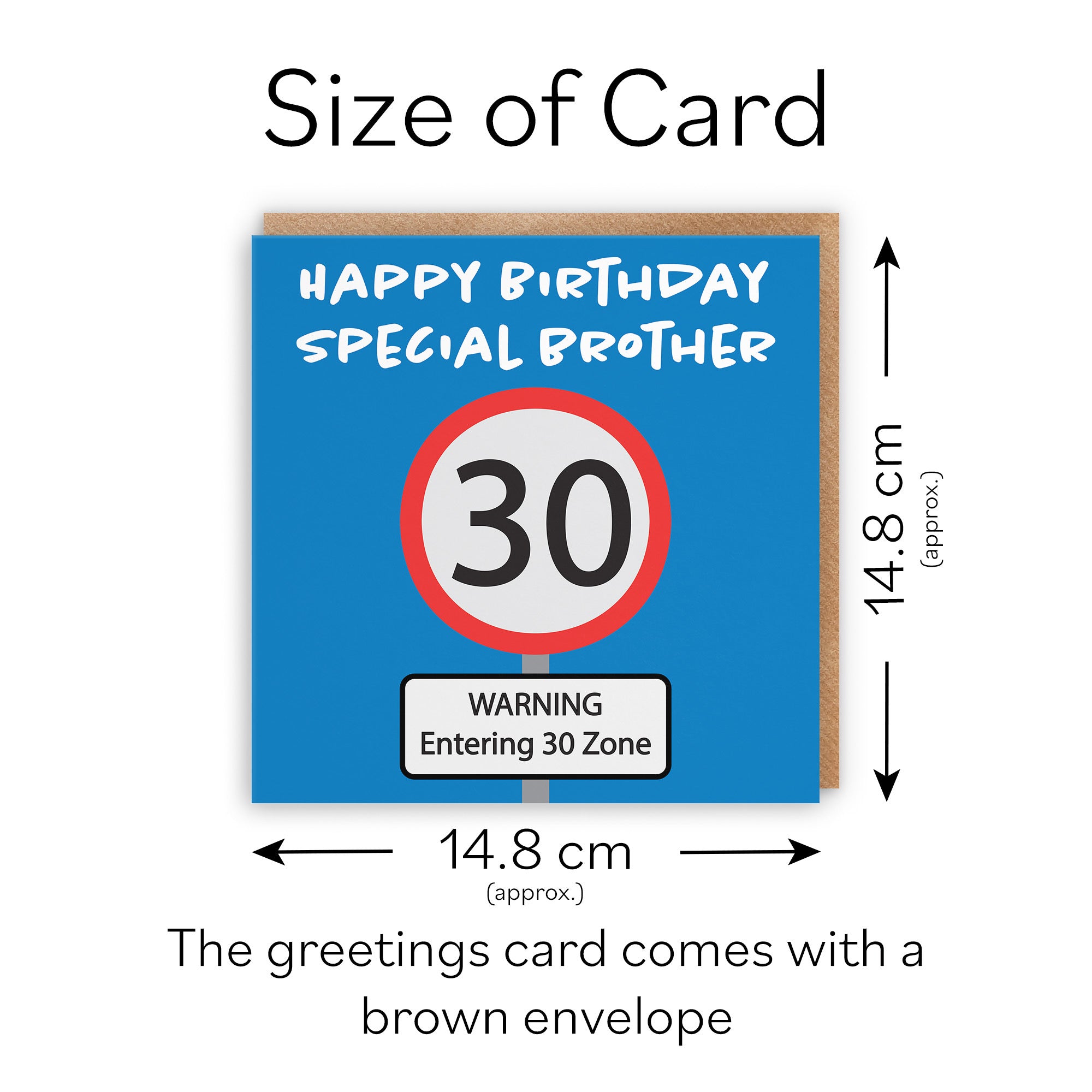30th Brother Birthday Card Road Sign - Default Title (TH02625)