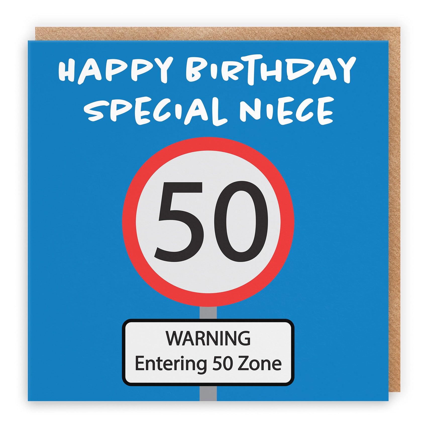 50th Niece Birthday Card Road Sign - Default Title (TH02632)