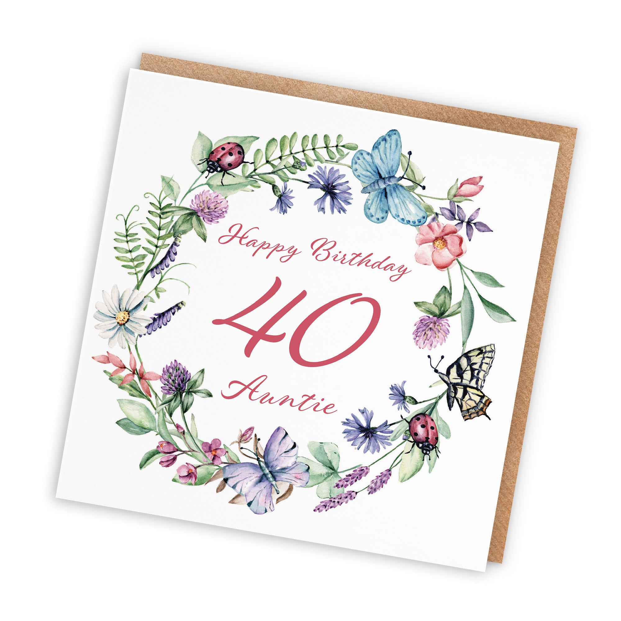 40th Auntie Birthday Card Meadow - Default Title (TH02640)