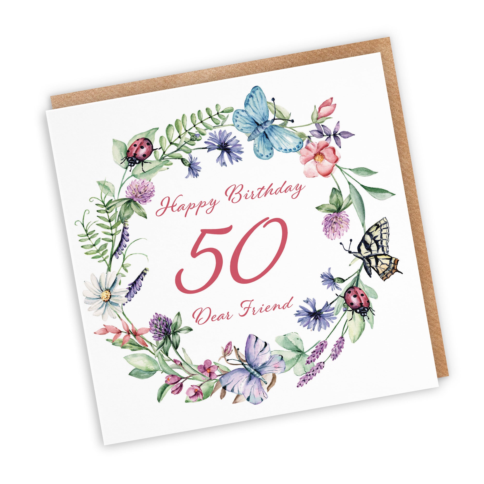 50th Friend Birthday Card Meadow - Default Title (TH02641)