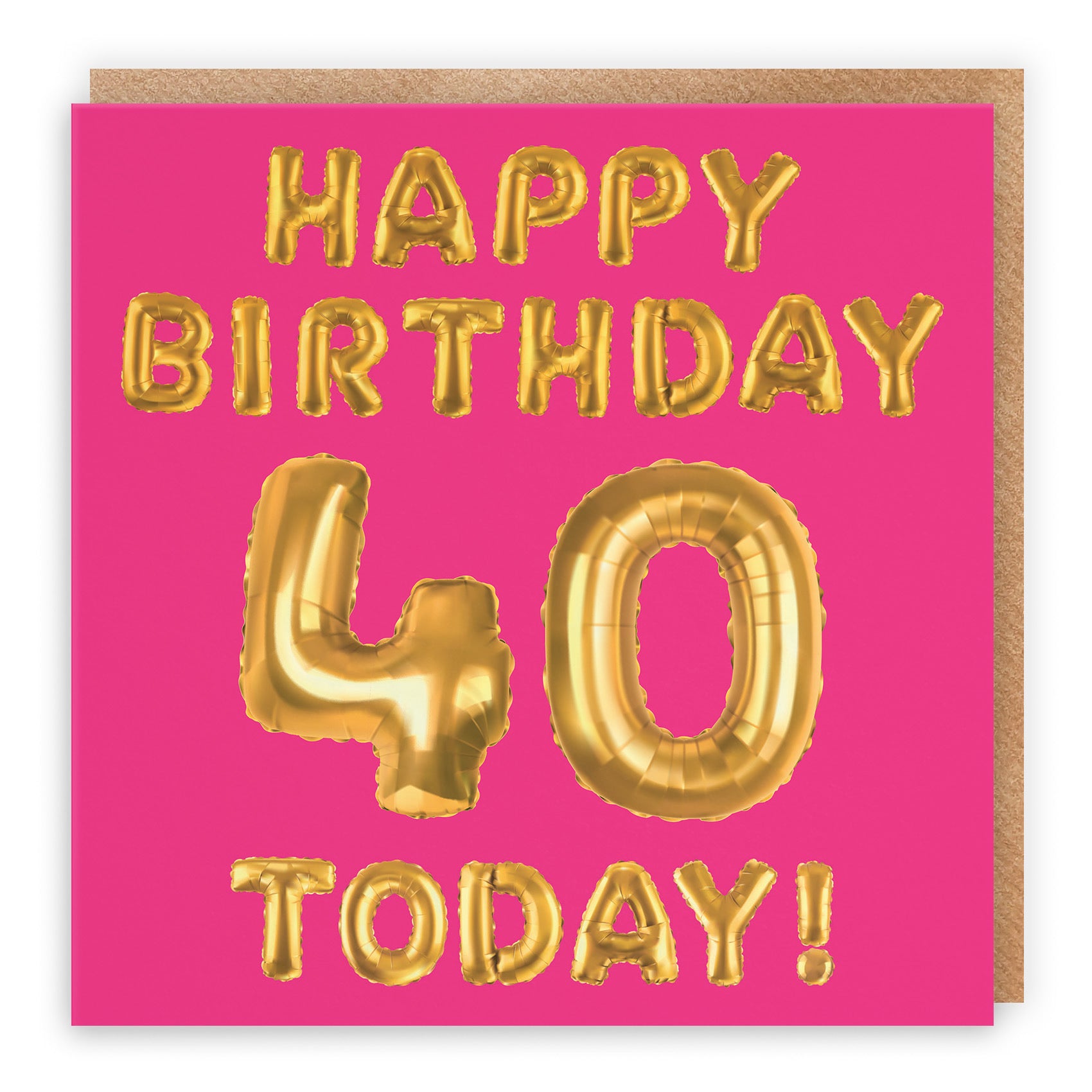 40th Birthday Card Pink Balloon - Default Title (TH02653)