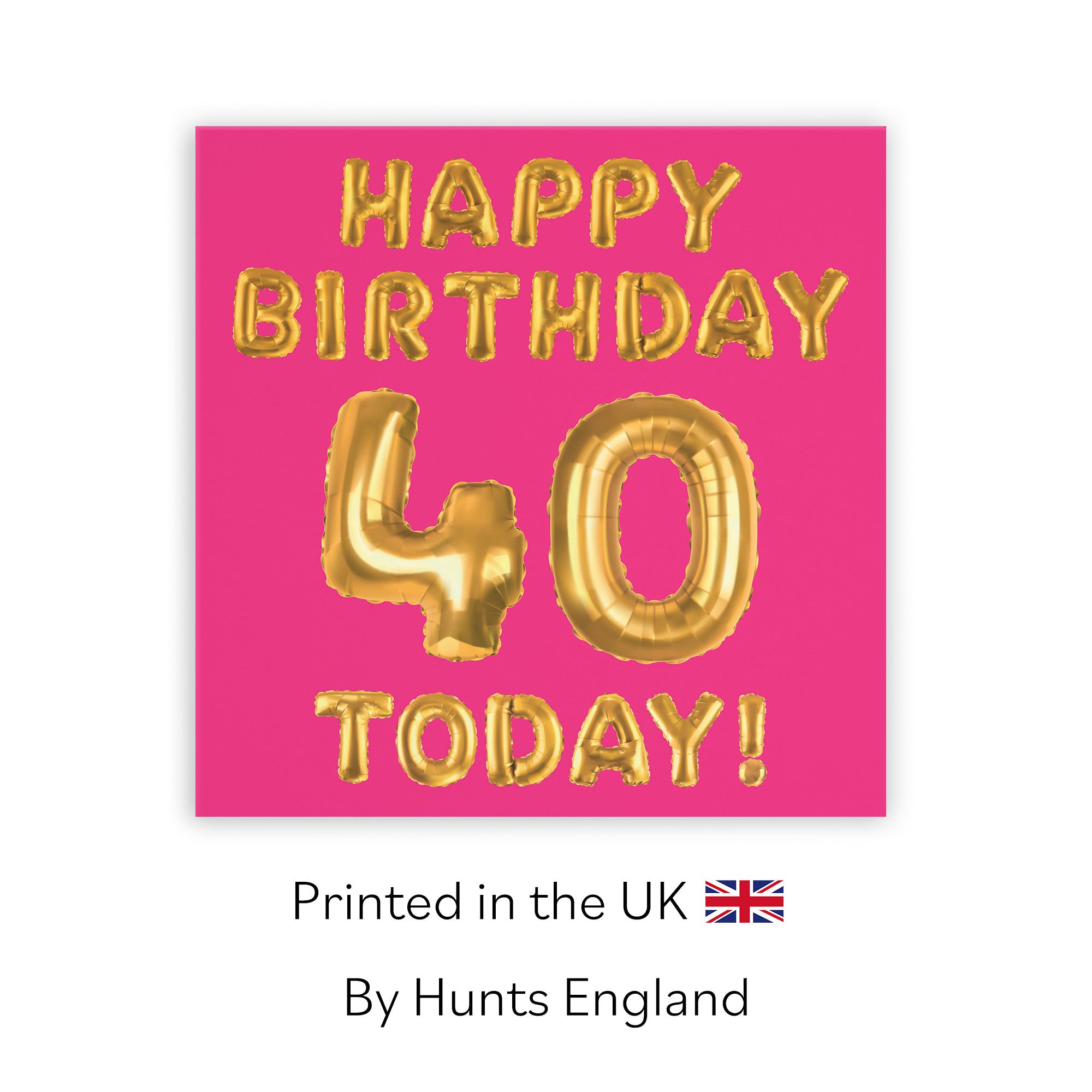 40th Birthday Card Pink Balloon - Default Title (TH02653)