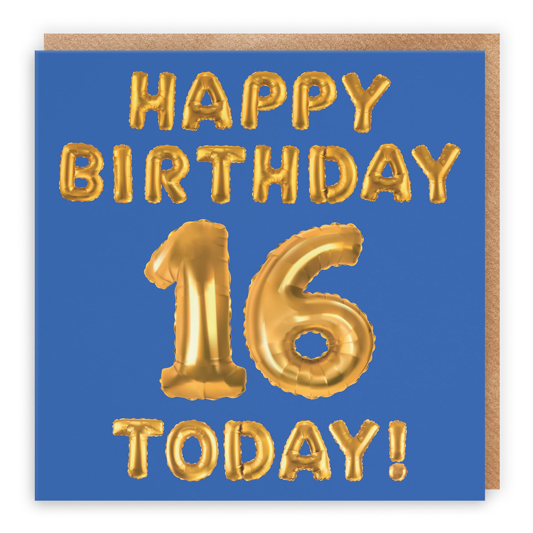 16th Birthday Card Blue Balloon - Default Title (TH02660)
