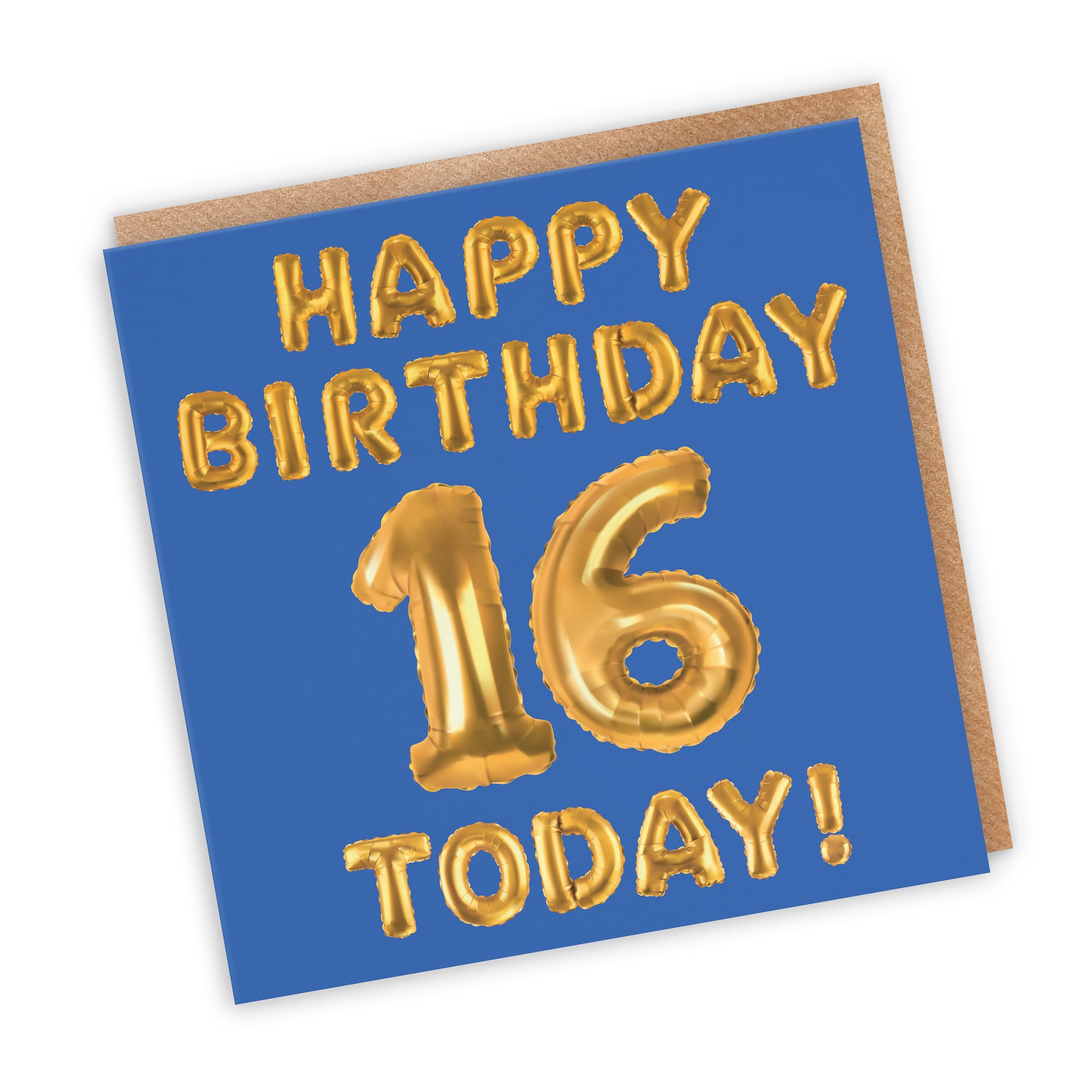 16th Birthday Card Blue Balloon - Default Title (TH02660)