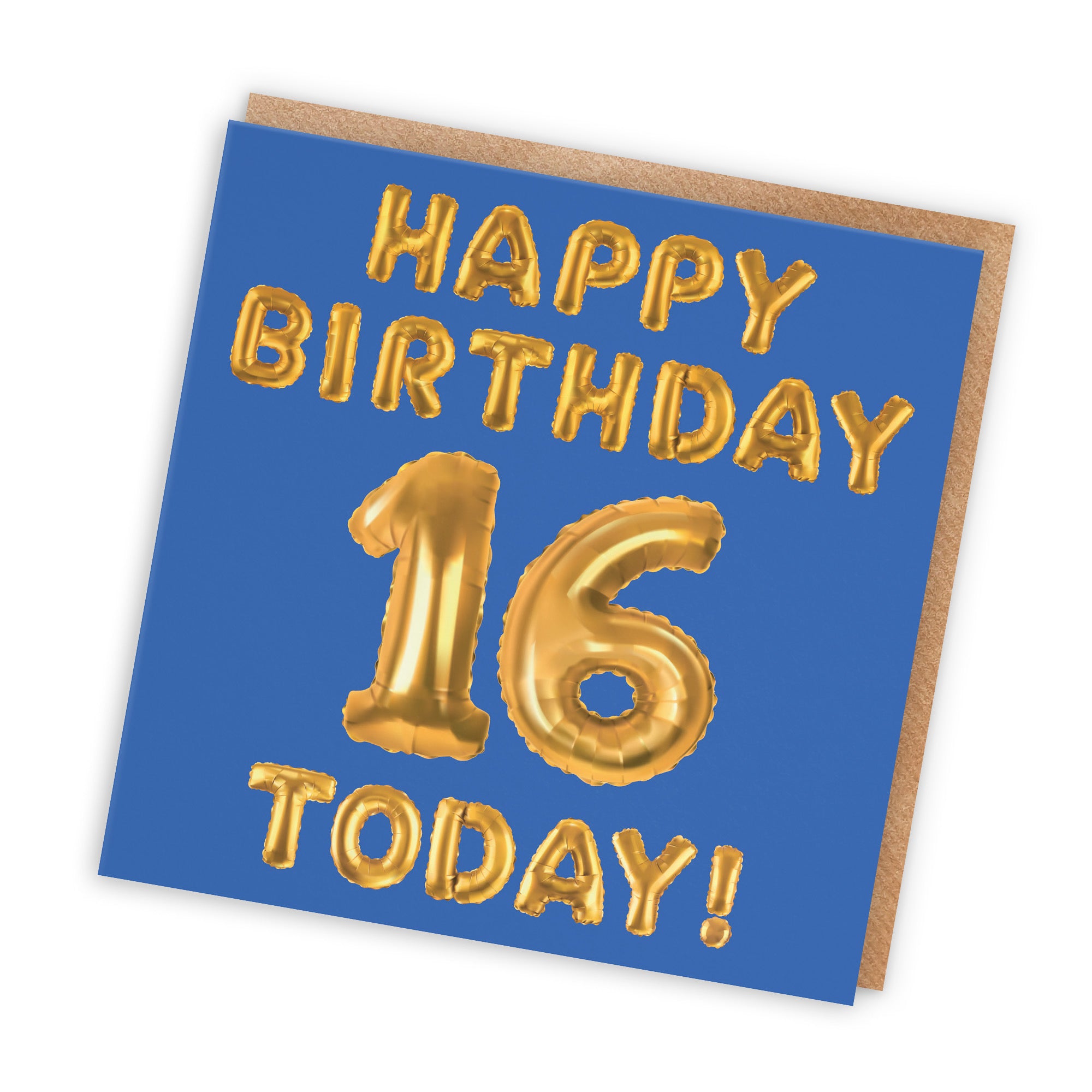 16th Birthday Card Blue Balloon - Default Title (TH02660)