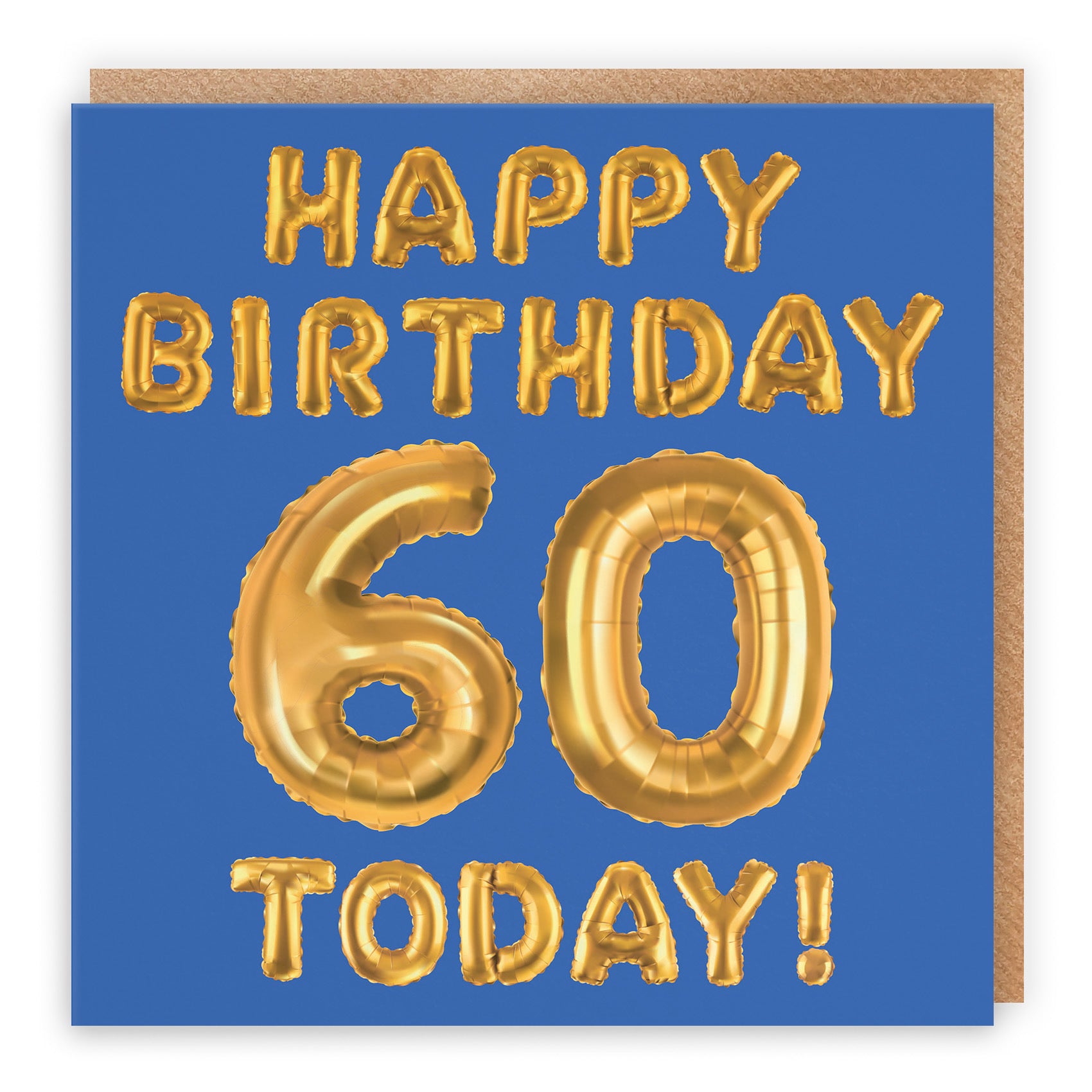 60th Birthday Card Blue Balloon - Default Title (TH02666)