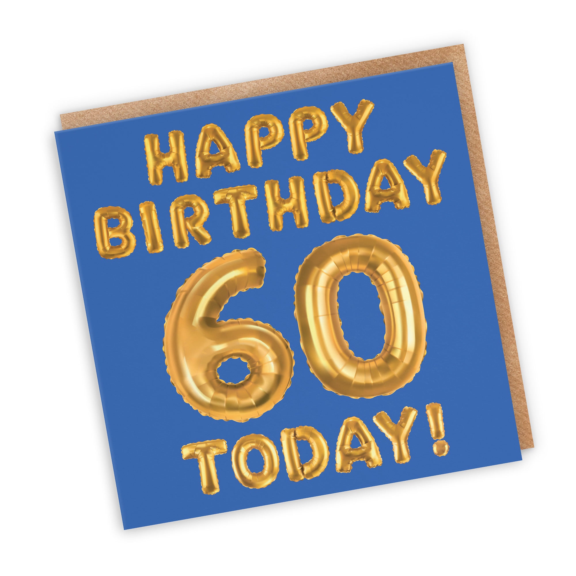 60th Birthday Card Blue Balloon - Default Title (TH02666)