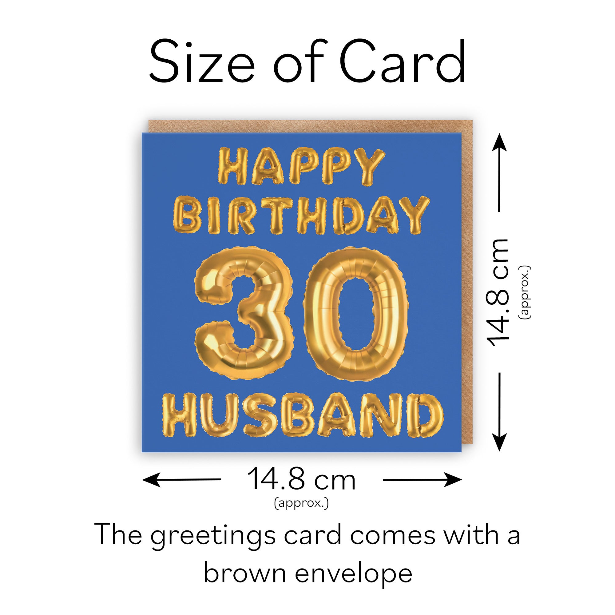 30th Husband Birthday Card Balloon - Default Title (TH02686)