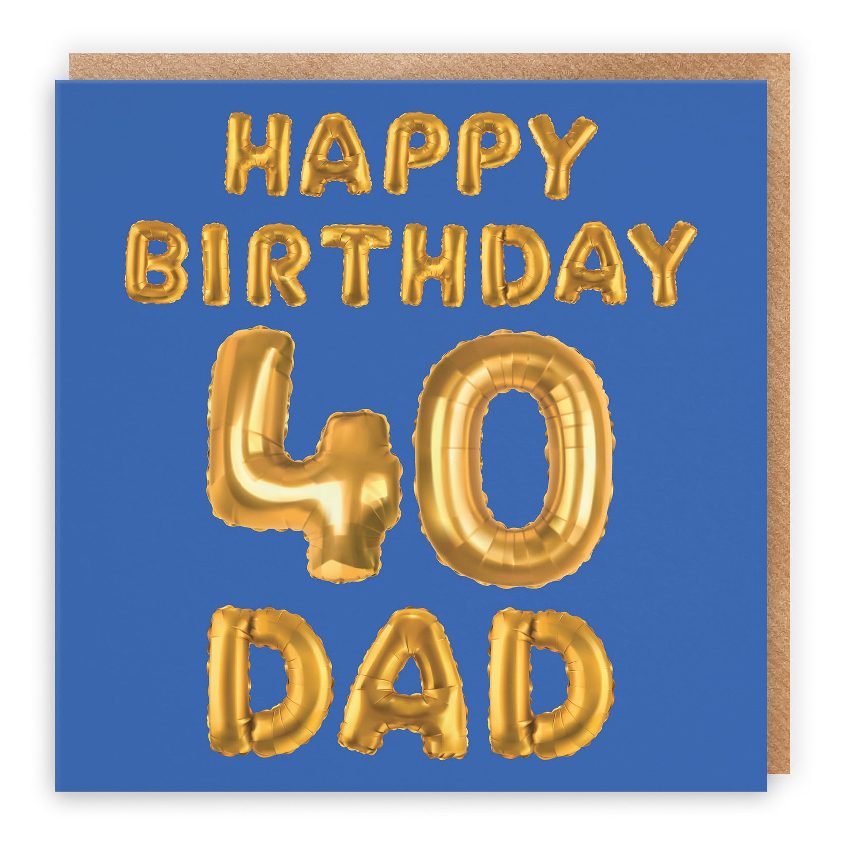 40th Dad Birthday Card Balloon - Default Title (TH02687)