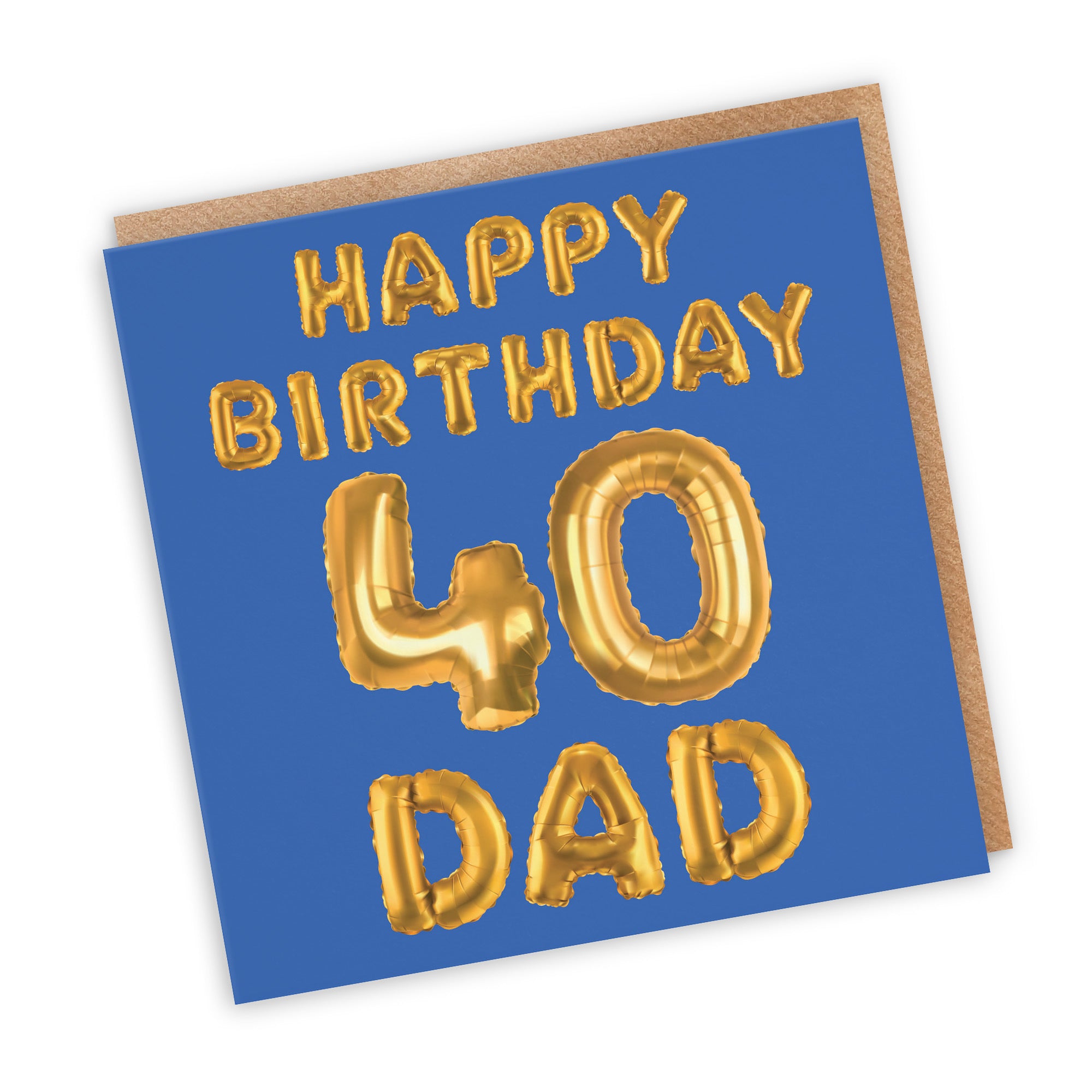 40th Dad Birthday Card Balloon - Default Title (TH02687)