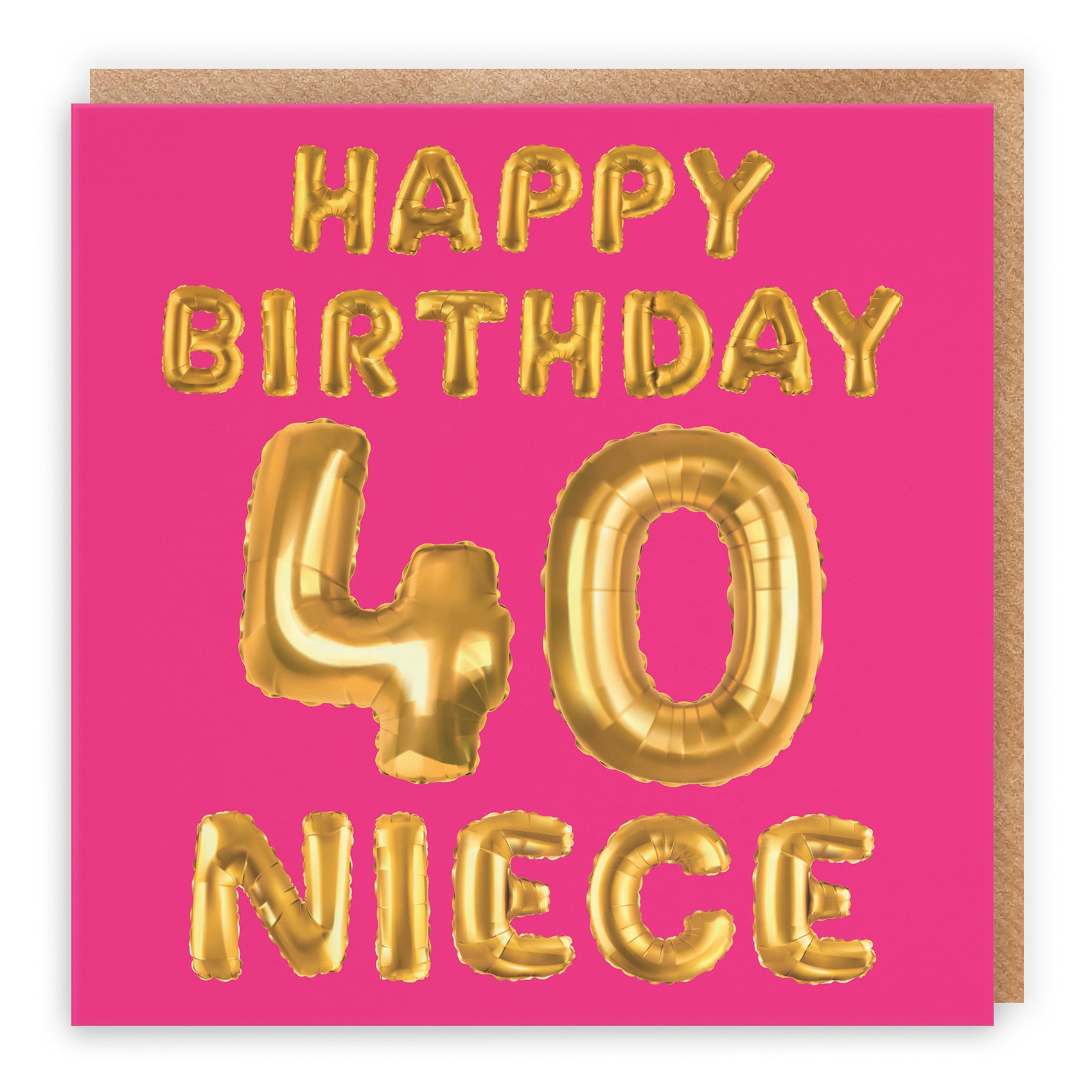 40th Niece Birthday Card Balloon - Default Title (TH02689)