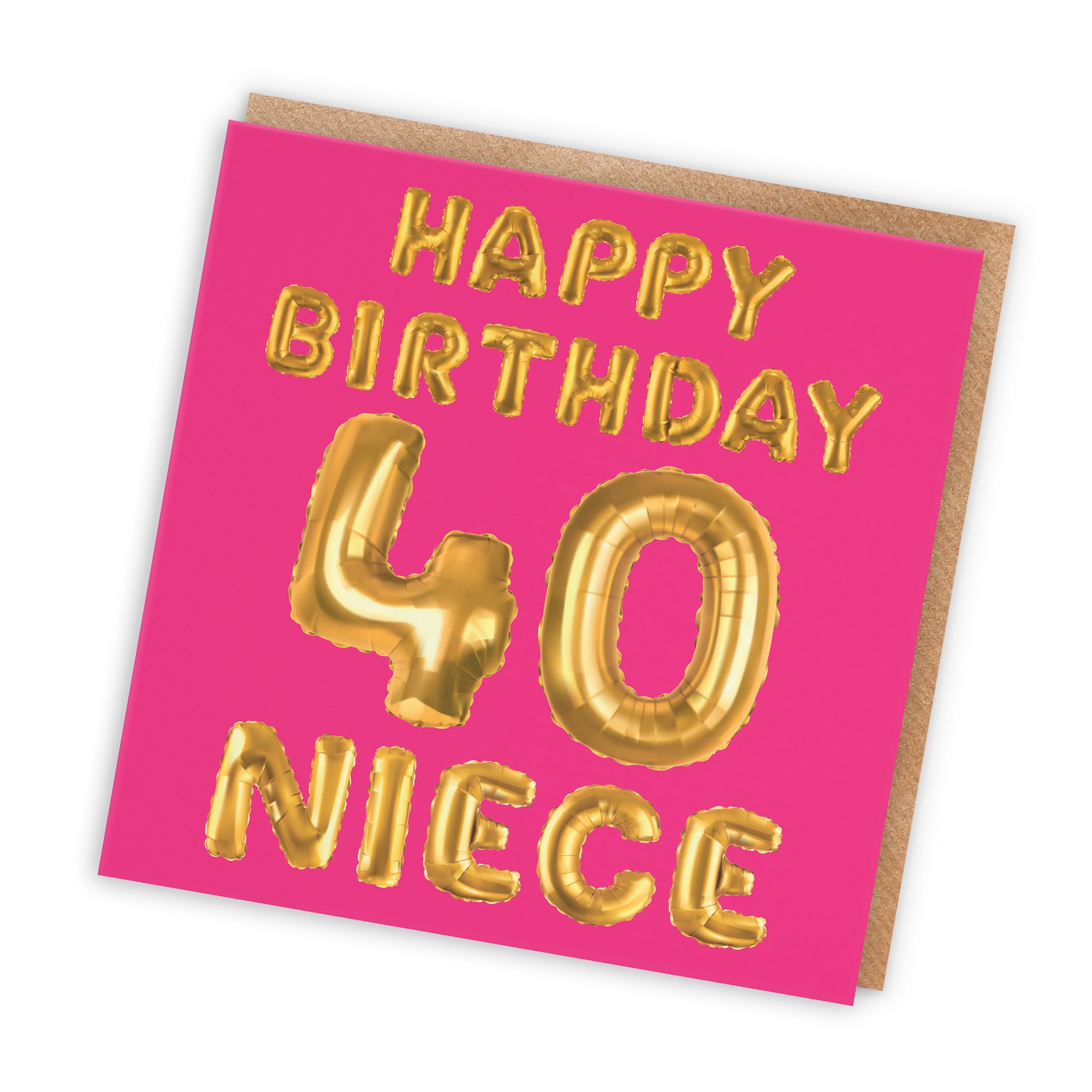 40th Niece Birthday Card Balloon - Default Title (TH02689)