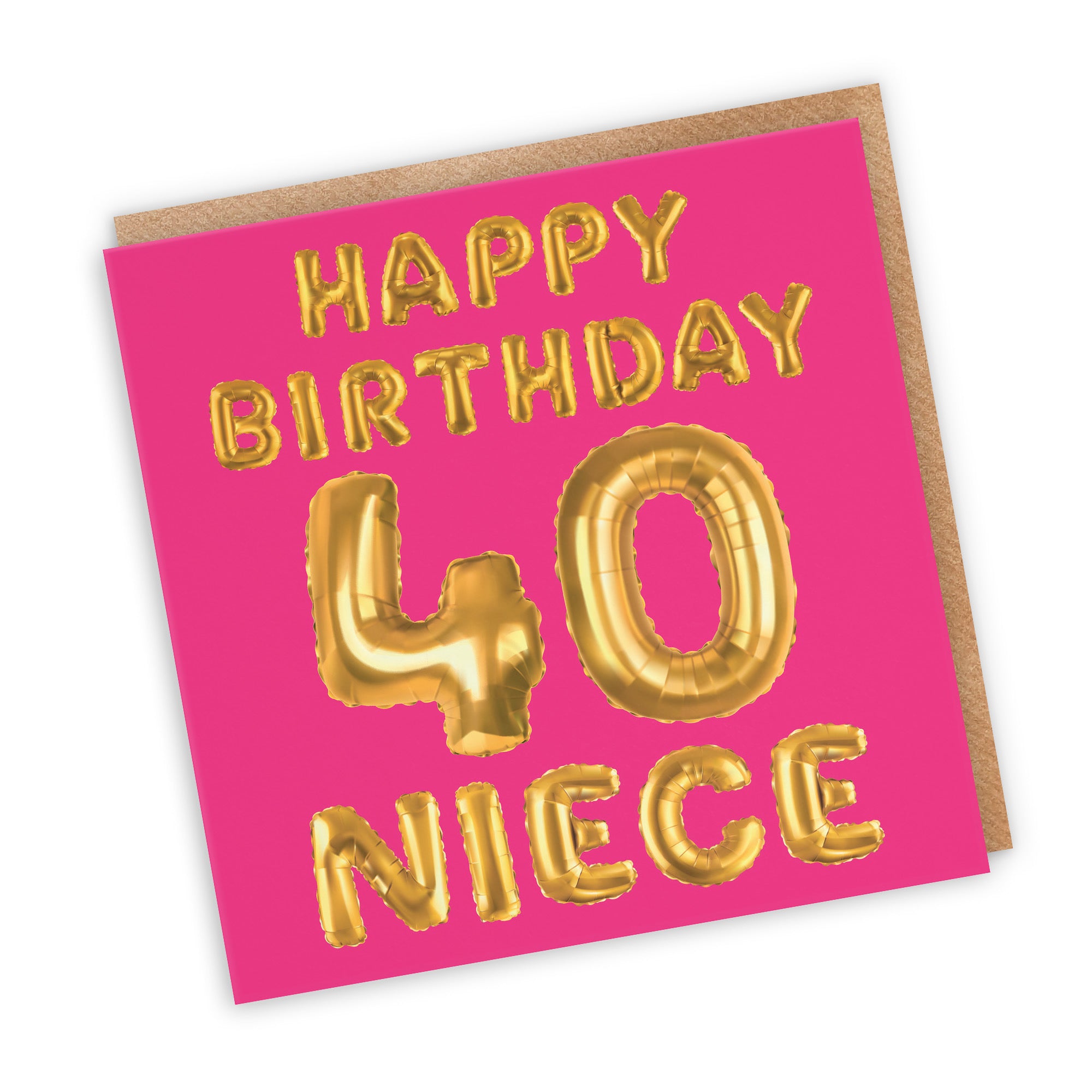 40th Niece Birthday Card Balloon - Default Title (TH02689)