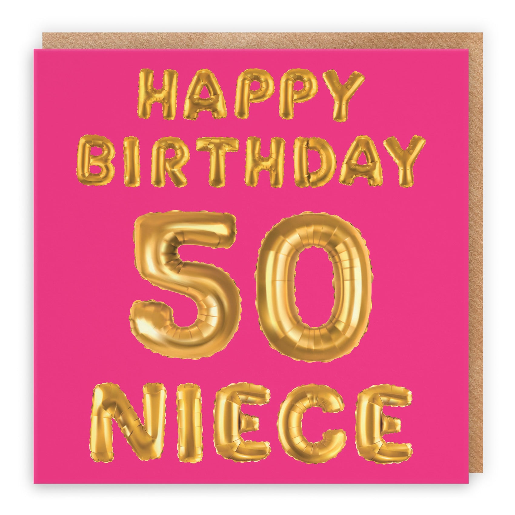 50th Niece Birthday Card Balloon - Default Title (TH02691)