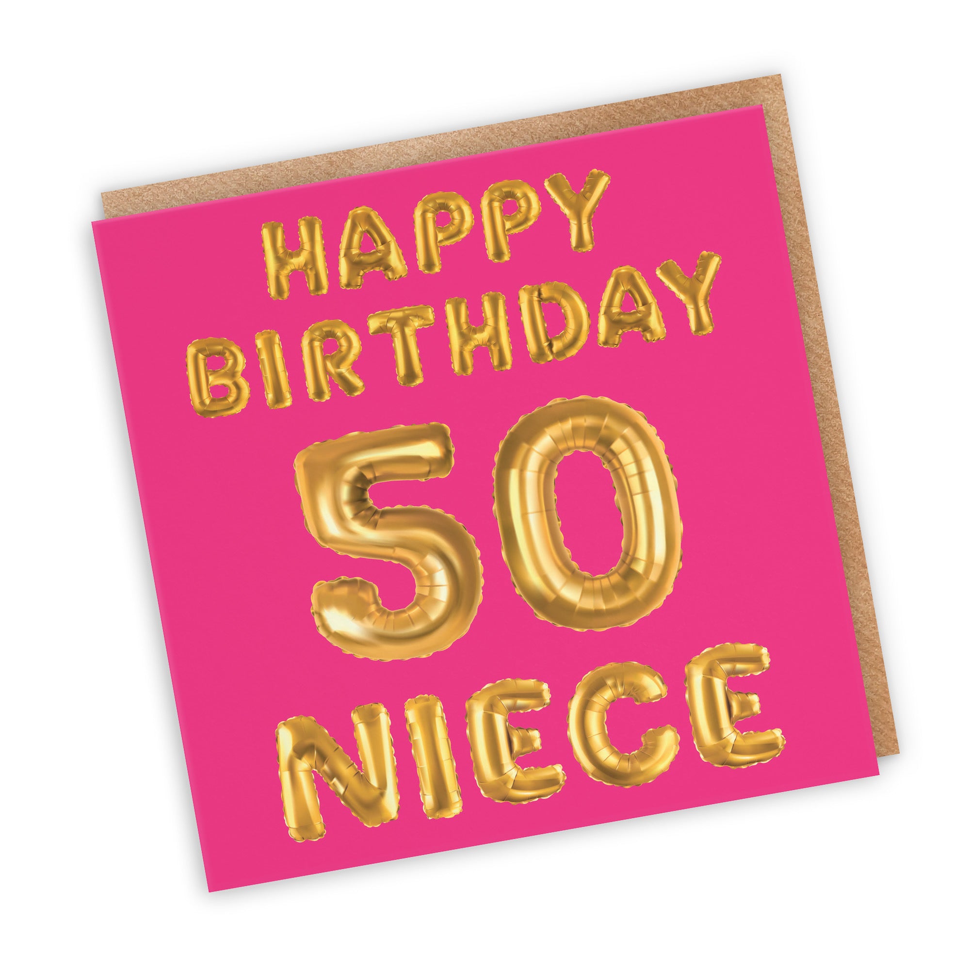 50th Niece Birthday Card Balloon - Default Title (TH02691)