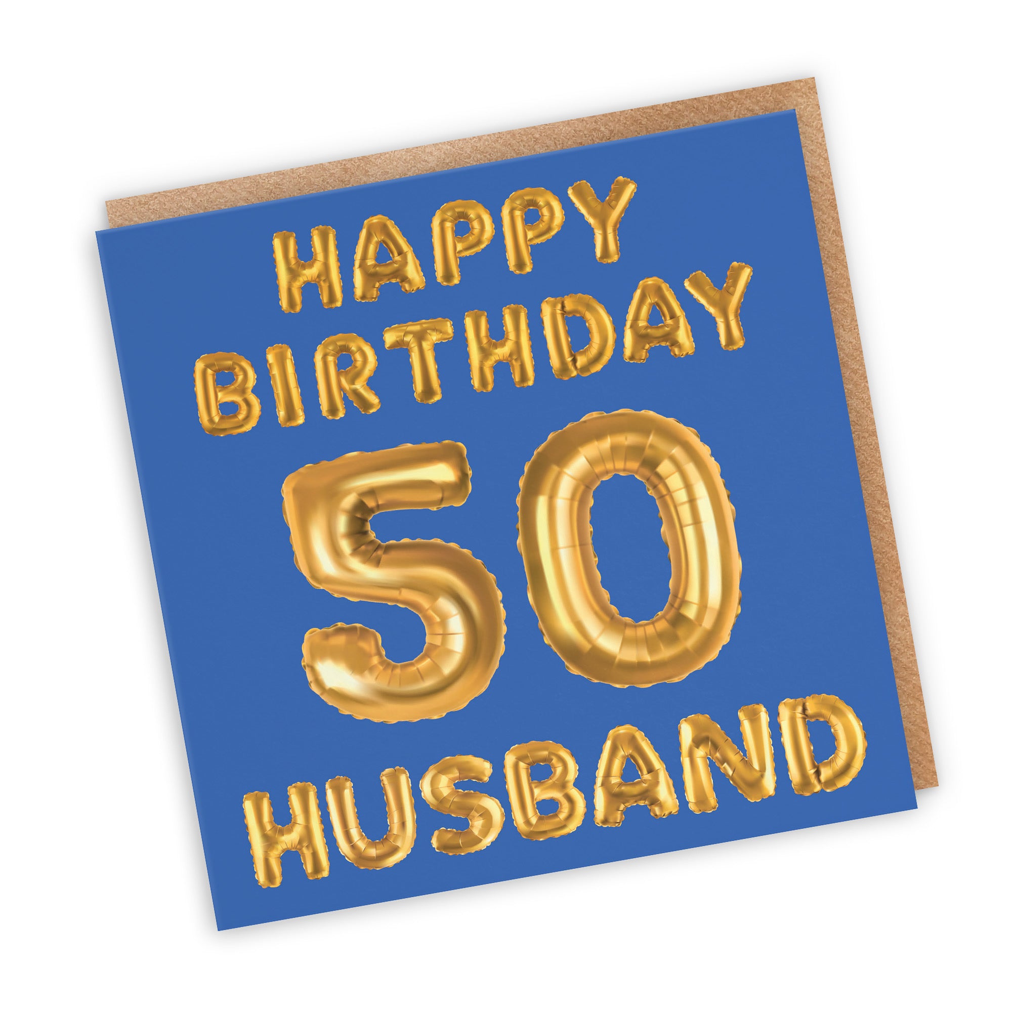 50th Husband Birthday Card Balloon - Default Title (TH02694)