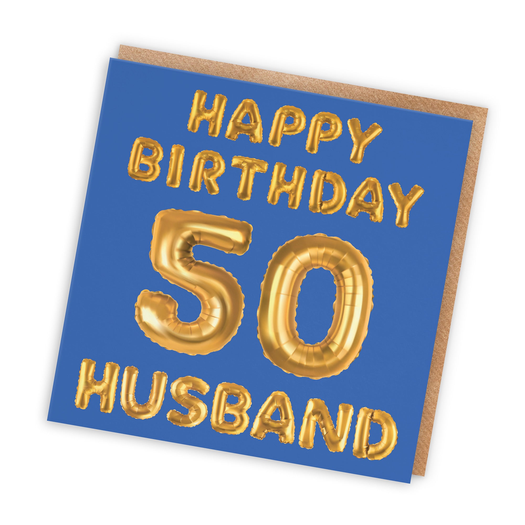 50th Husband Birthday Card Balloon - Default Title (TH02694)