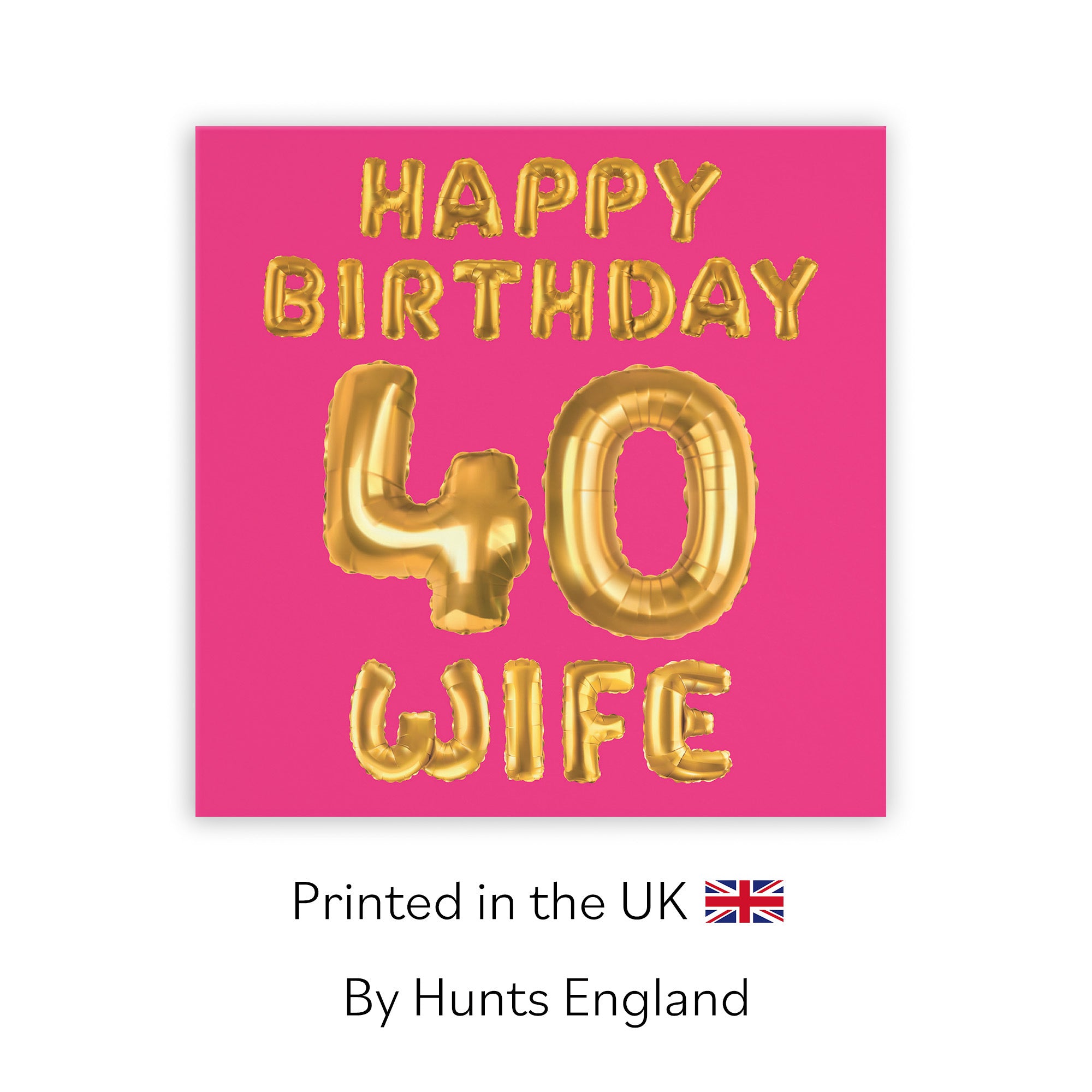 40th Wife Birthday Card Balloon - Default Title (TH02695)