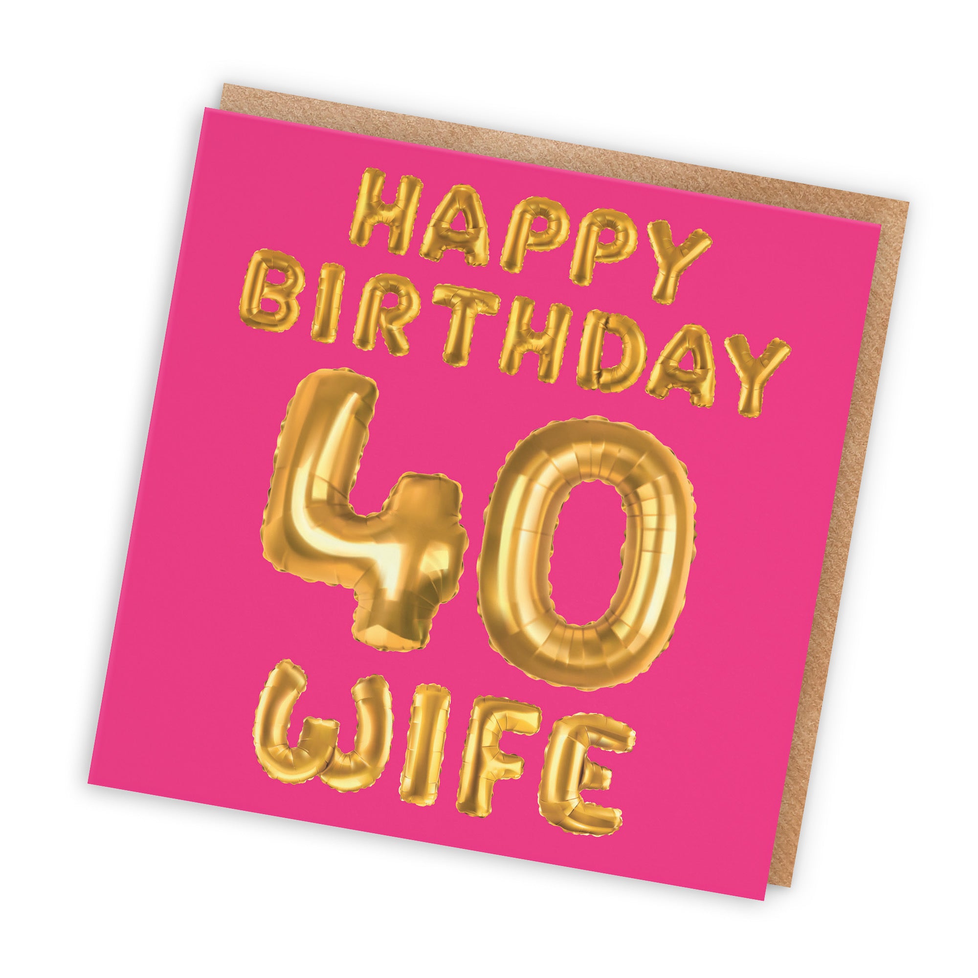40th Wife Birthday Card Balloon - Default Title (TH02695)