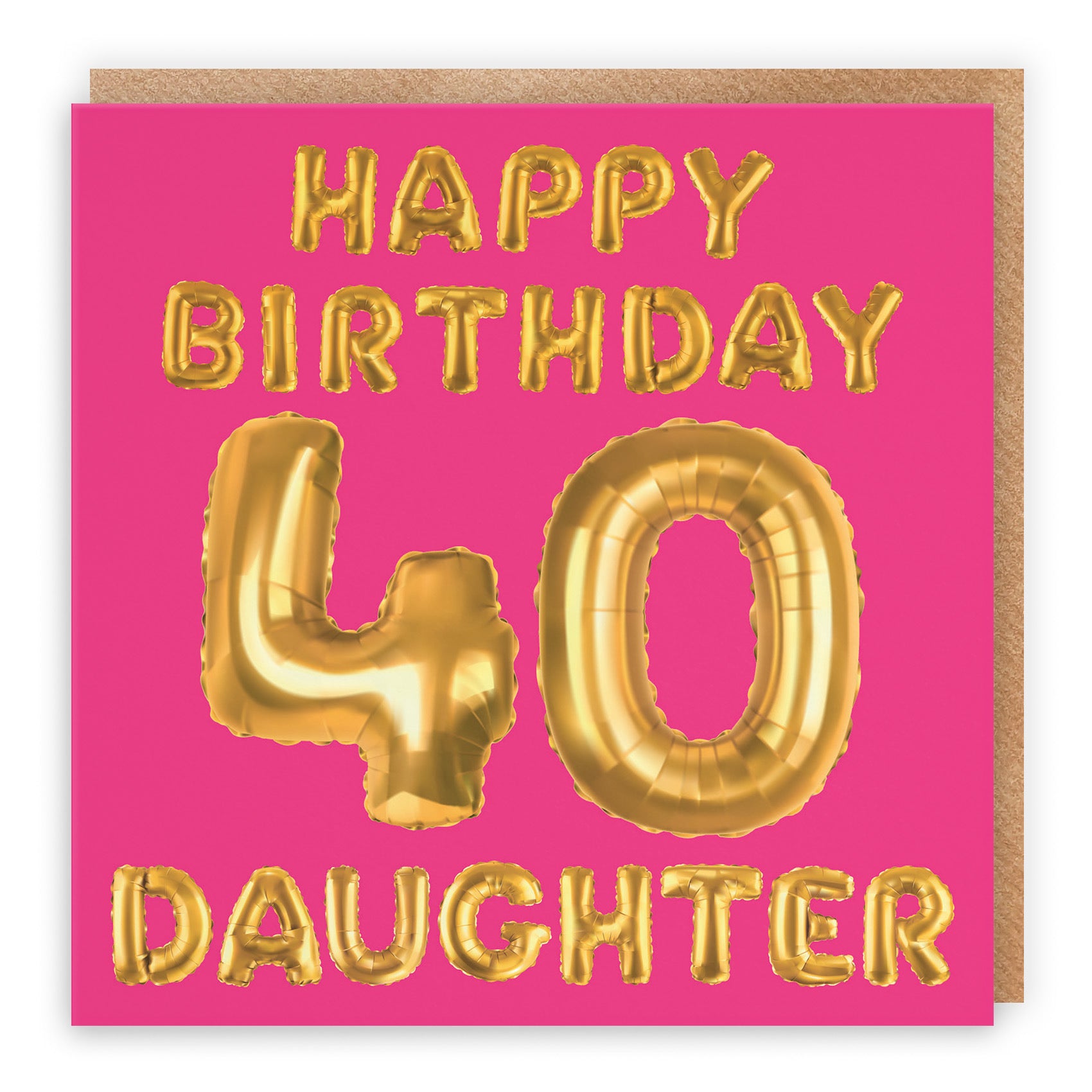 40th Daughter Birthday Card Balloon - Default Title (TH02697)
