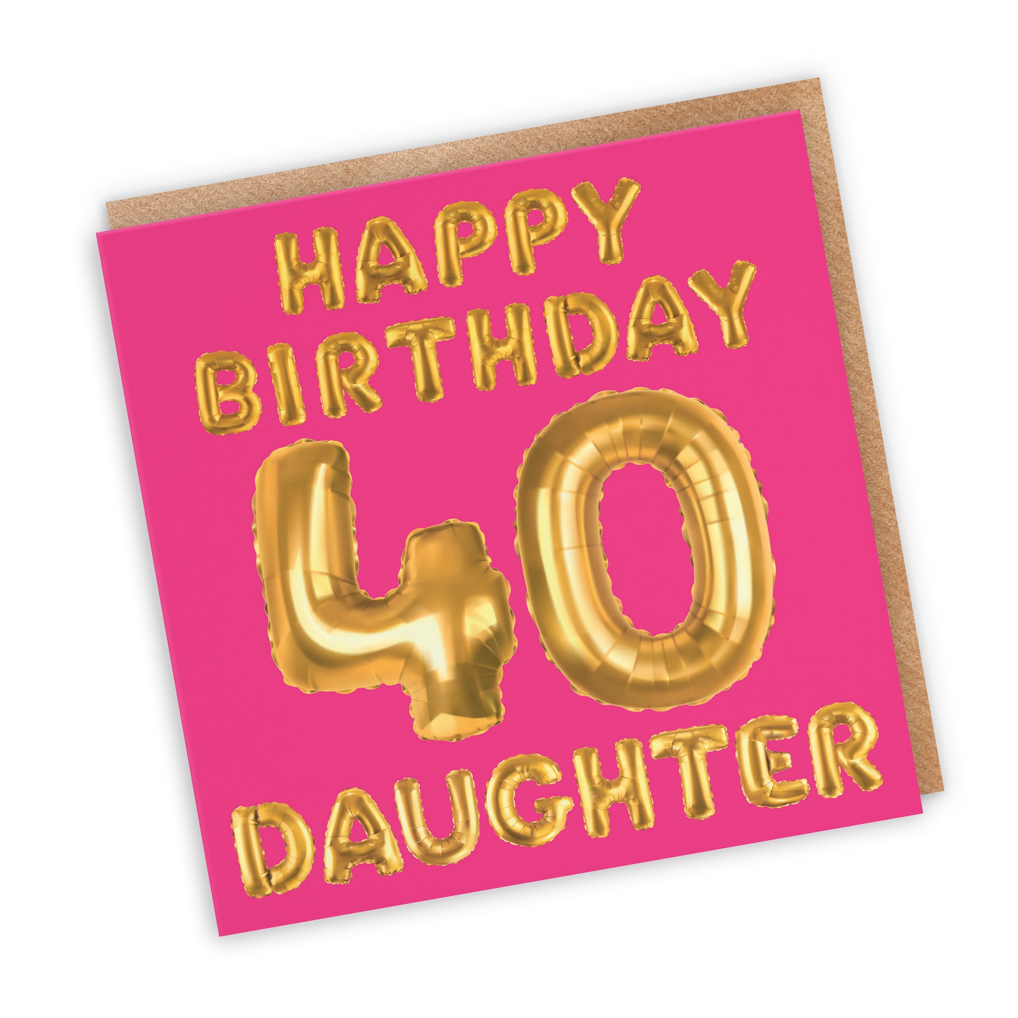 40th Daughter Birthday Card Balloon - Default Title (TH02697)