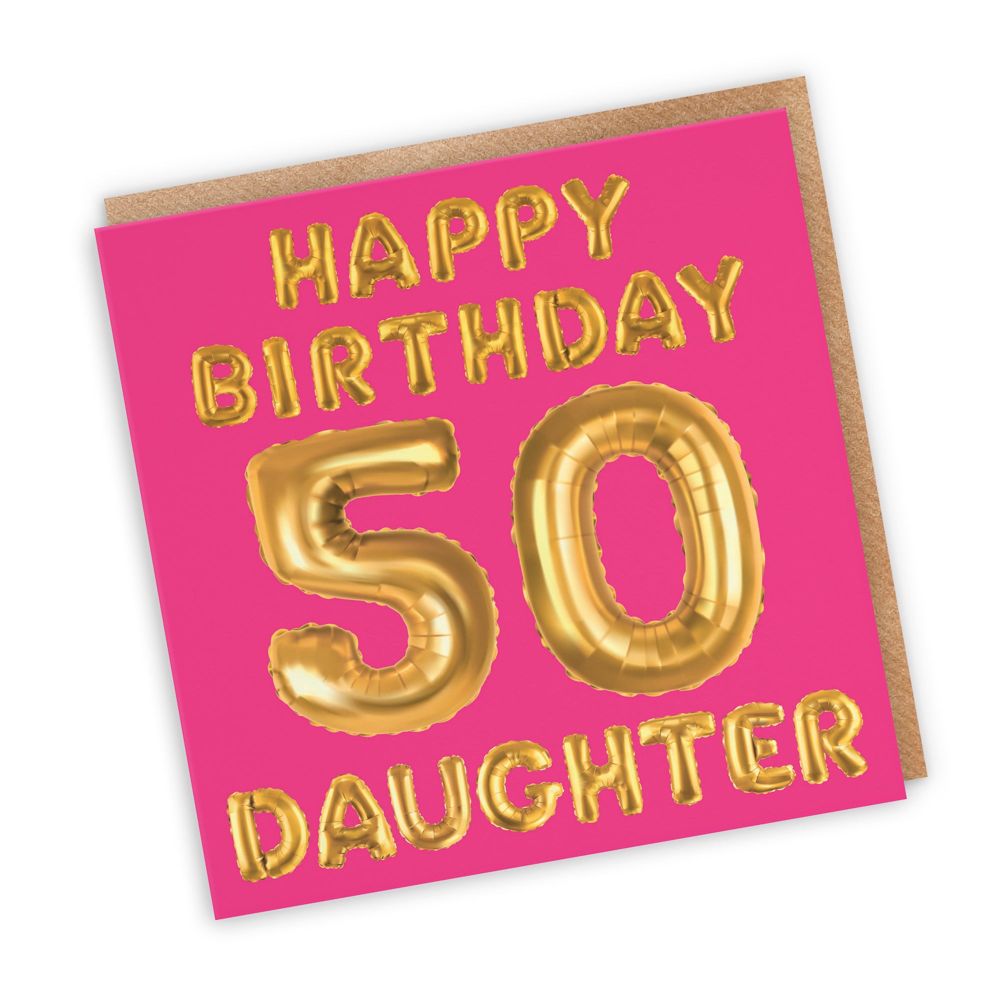 50th Daughter Birthday Card Balloon - Default Title (TH02698)
