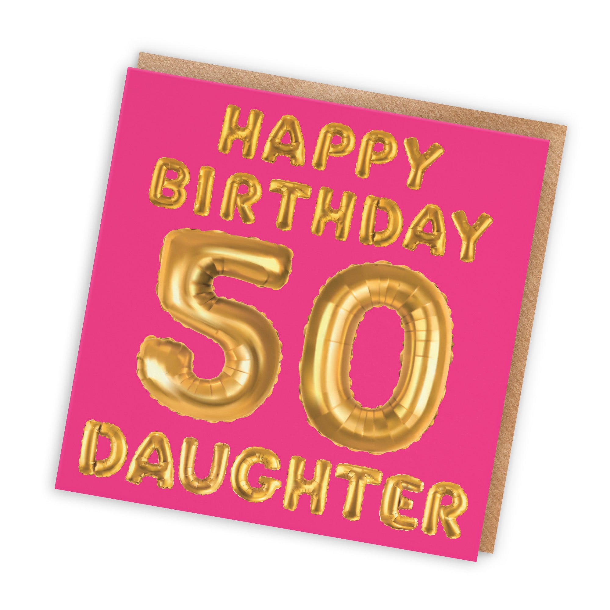 50th Daughter Birthday Card Balloon - Default Title (TH02698)