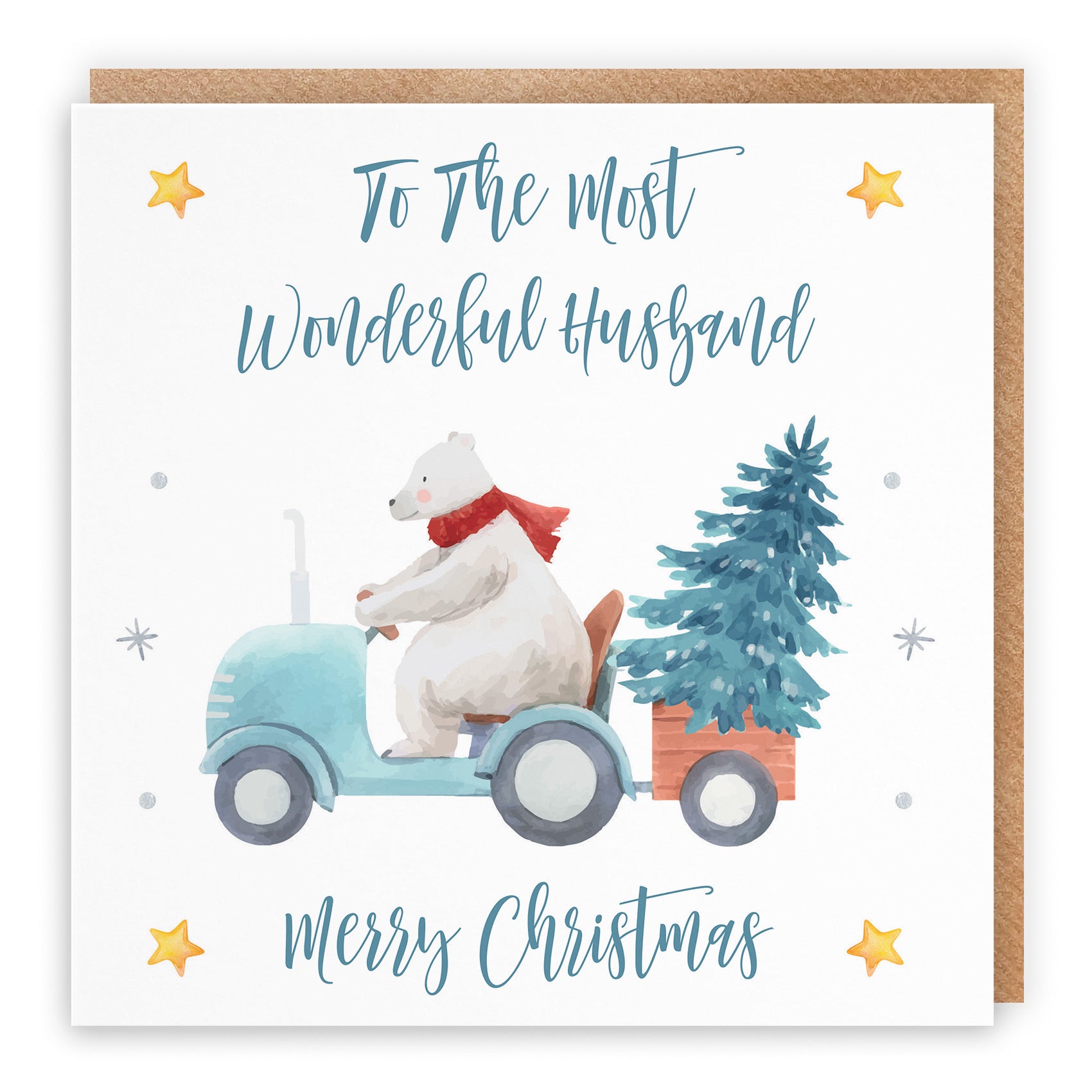Husband Christmas Card Polar Bear - Default Title (TH02984)