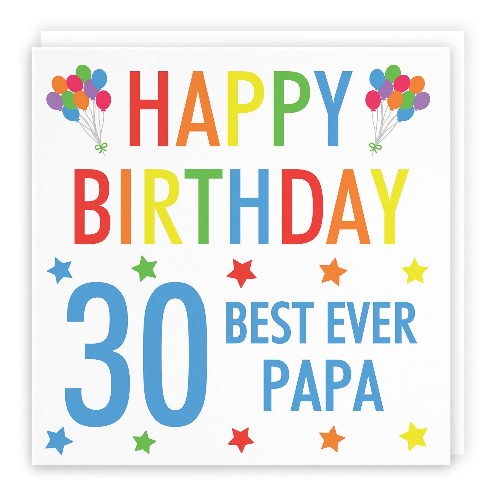 30th Papa Birthday Card Colourful - Default Title (TH03154)
