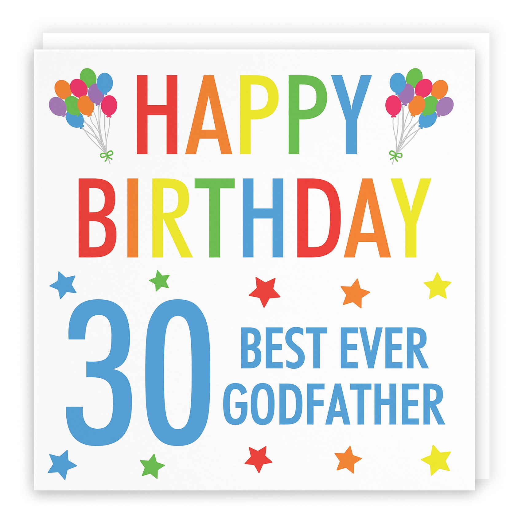 30th Godfather Birthday Card Colourful - Default Title (TH03156)
