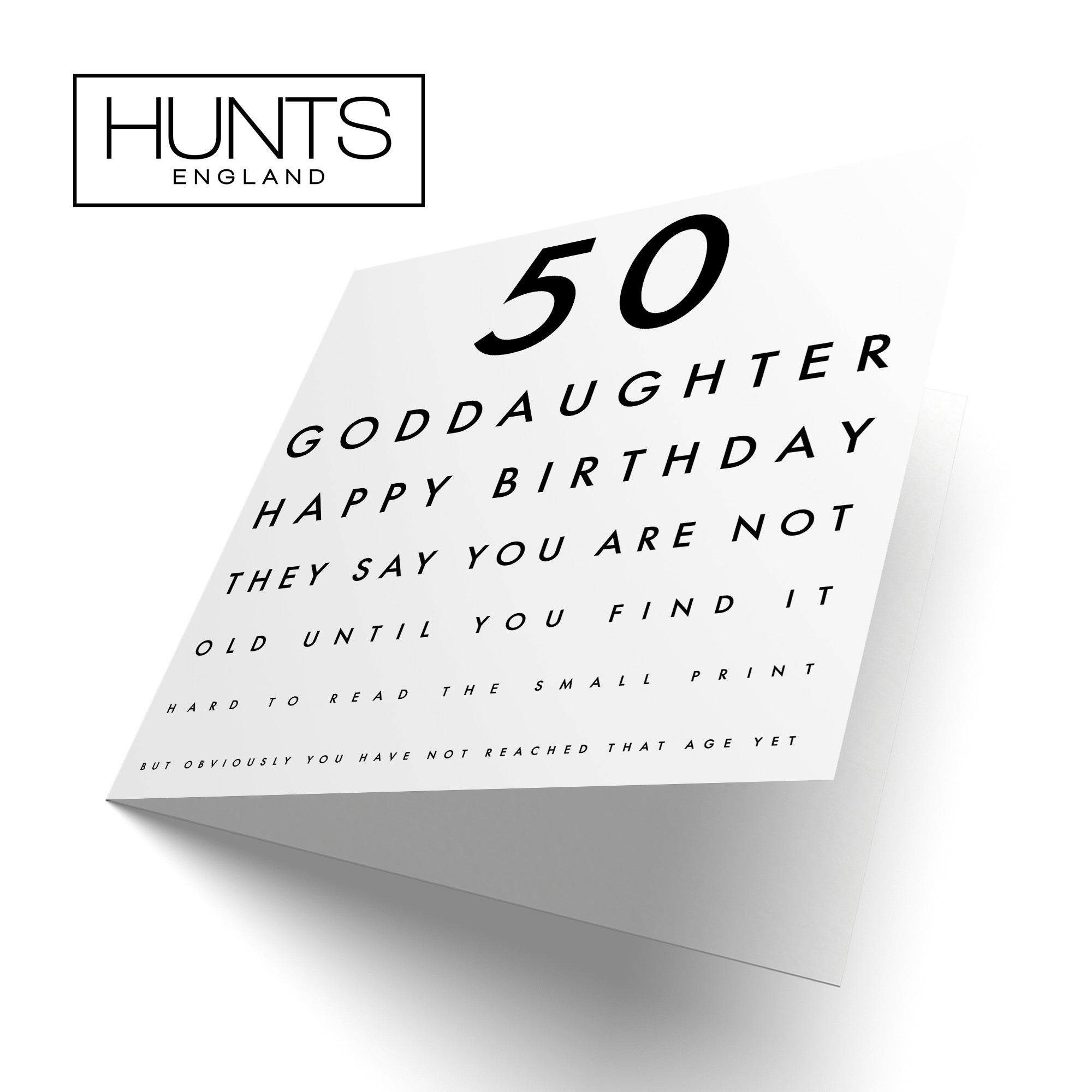 50th Goddaughter Birthday Card Funny Eye Sight Letters - Default Title (TH03174)