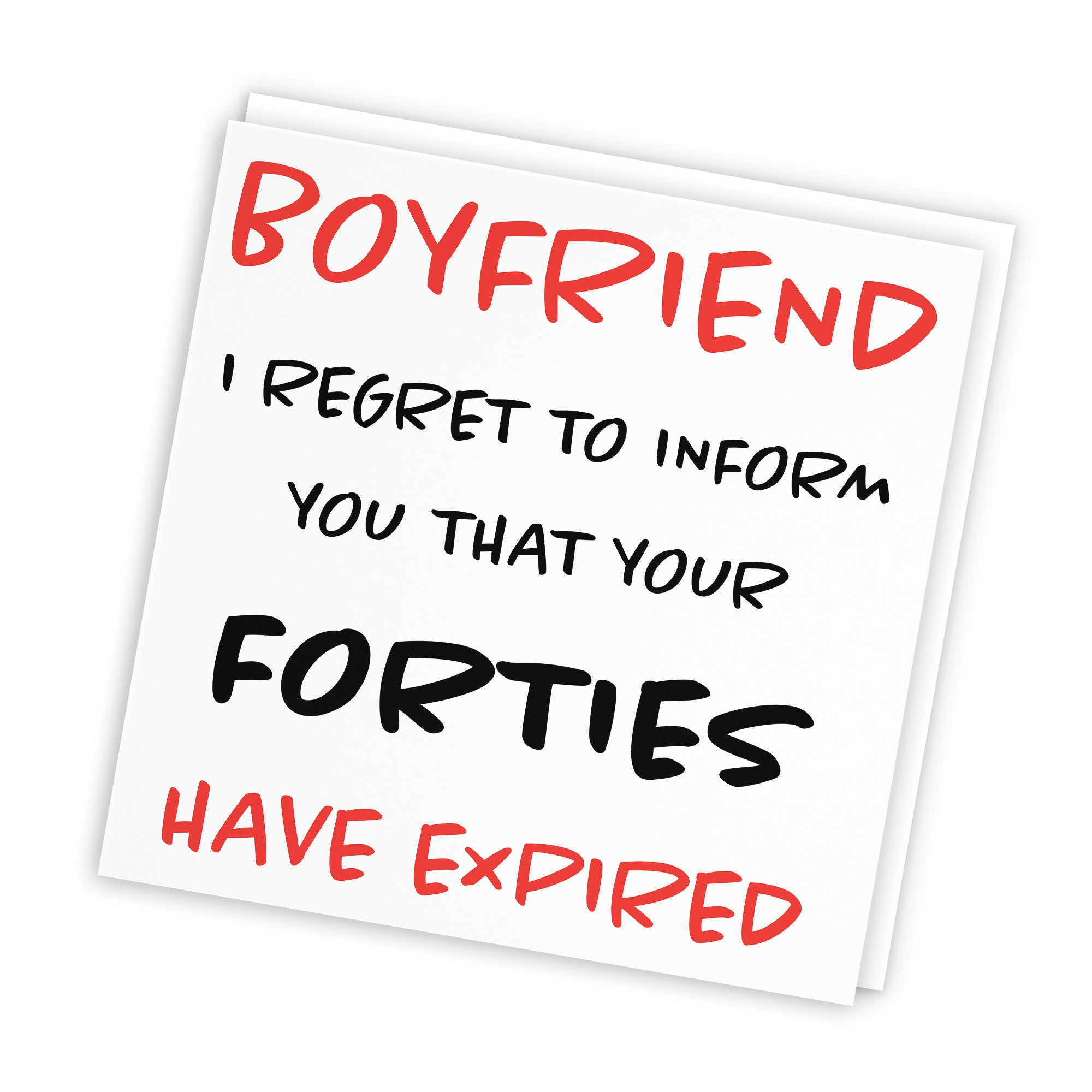 50th Boyfriend Birthday Card Funny Retro - Default Title (TH03206)
