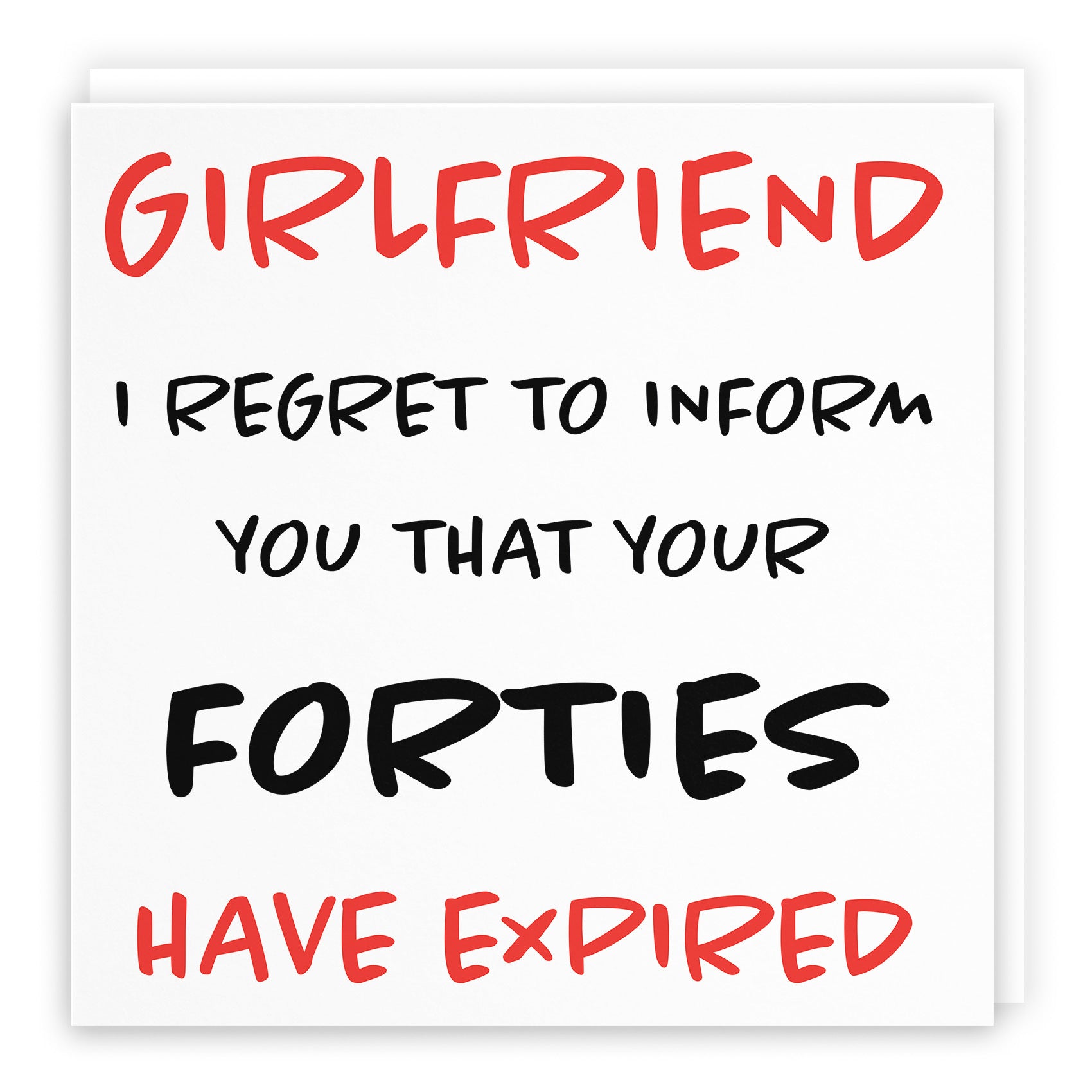 50th Girlfriend Birthday Card Funny Retro - Default Title (TH03209)