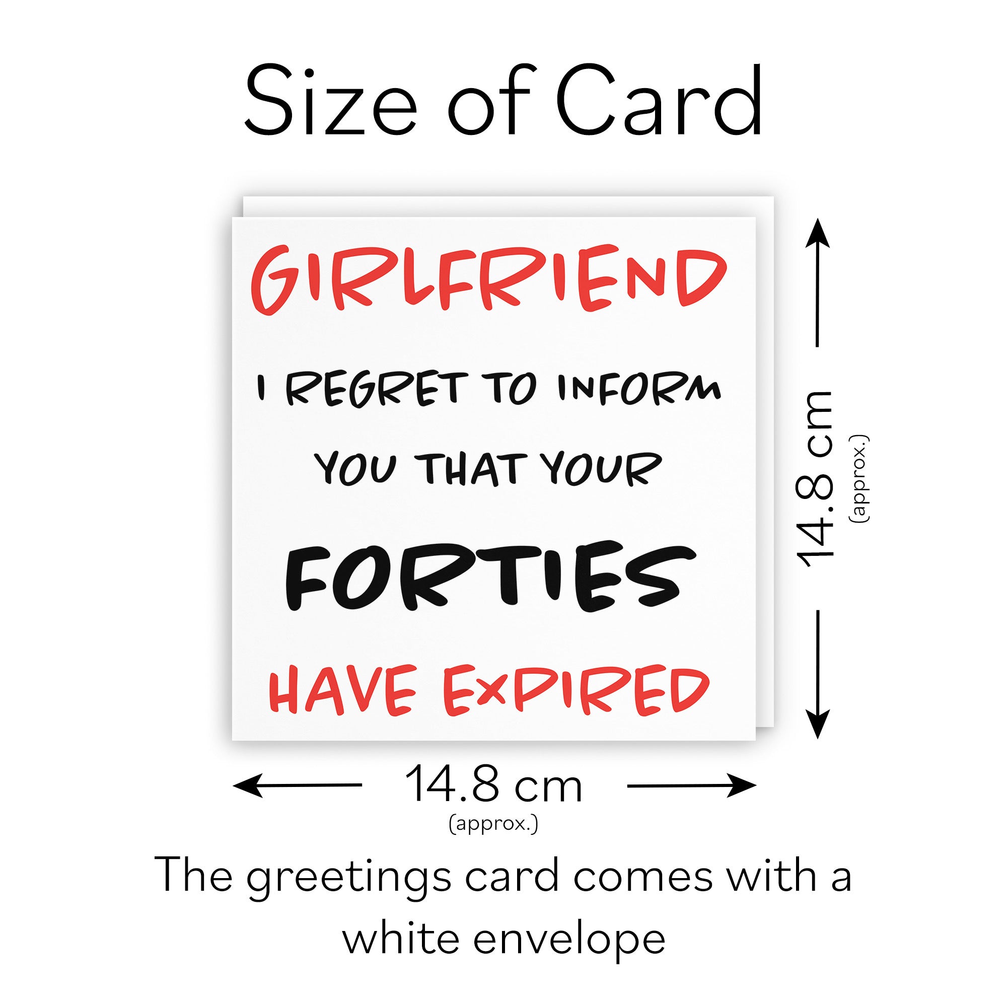 50th Girlfriend Birthday Card Funny Retro - Default Title (TH03209)