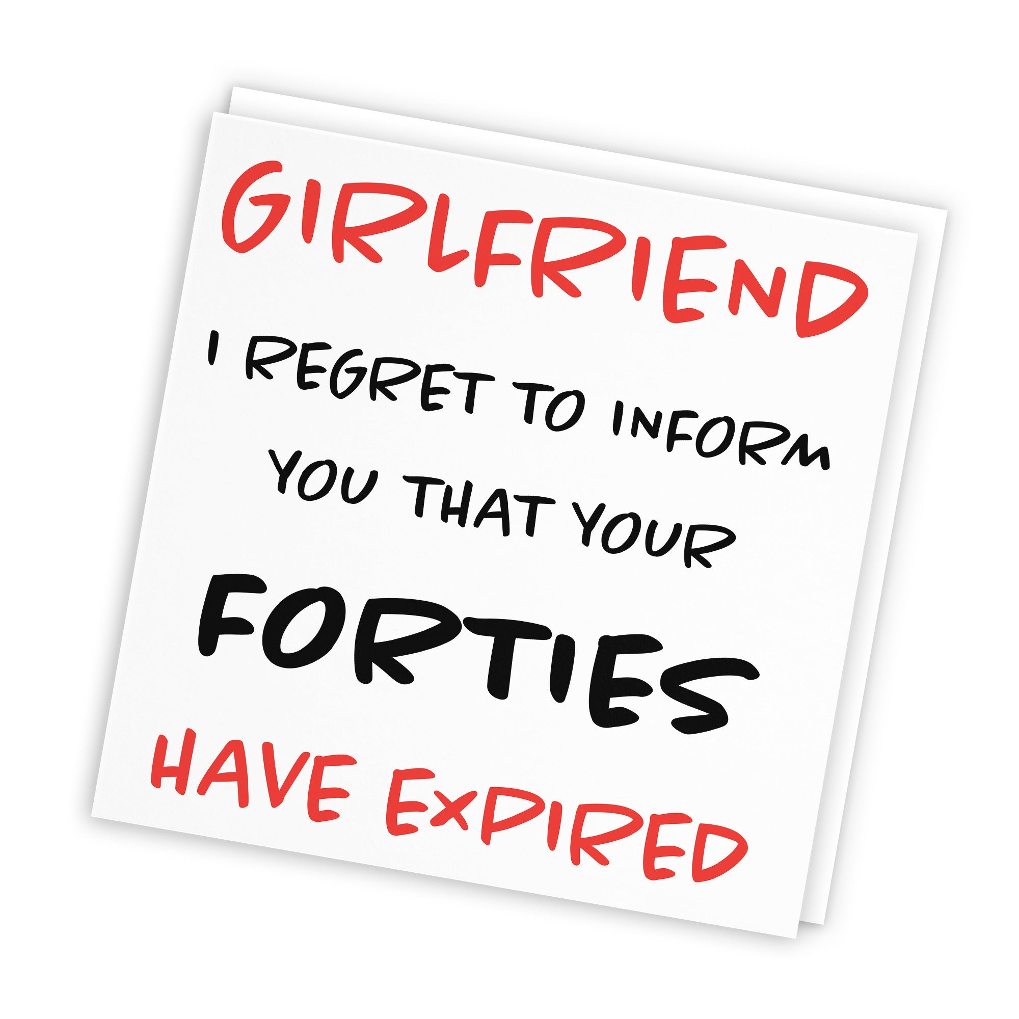 50th Girlfriend Birthday Card Funny Retro - Default Title (TH03209)