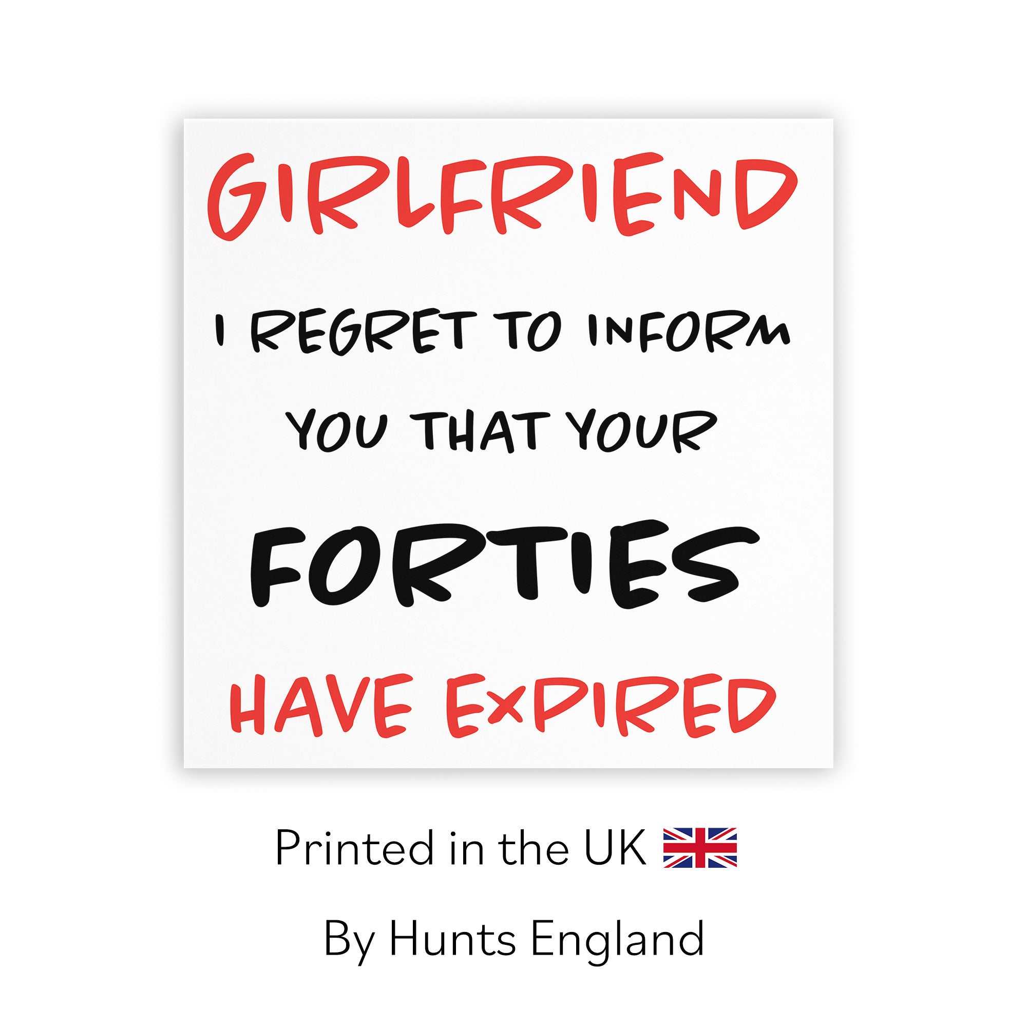 50th Girlfriend Birthday Card Funny Retro - Default Title (TH03209)