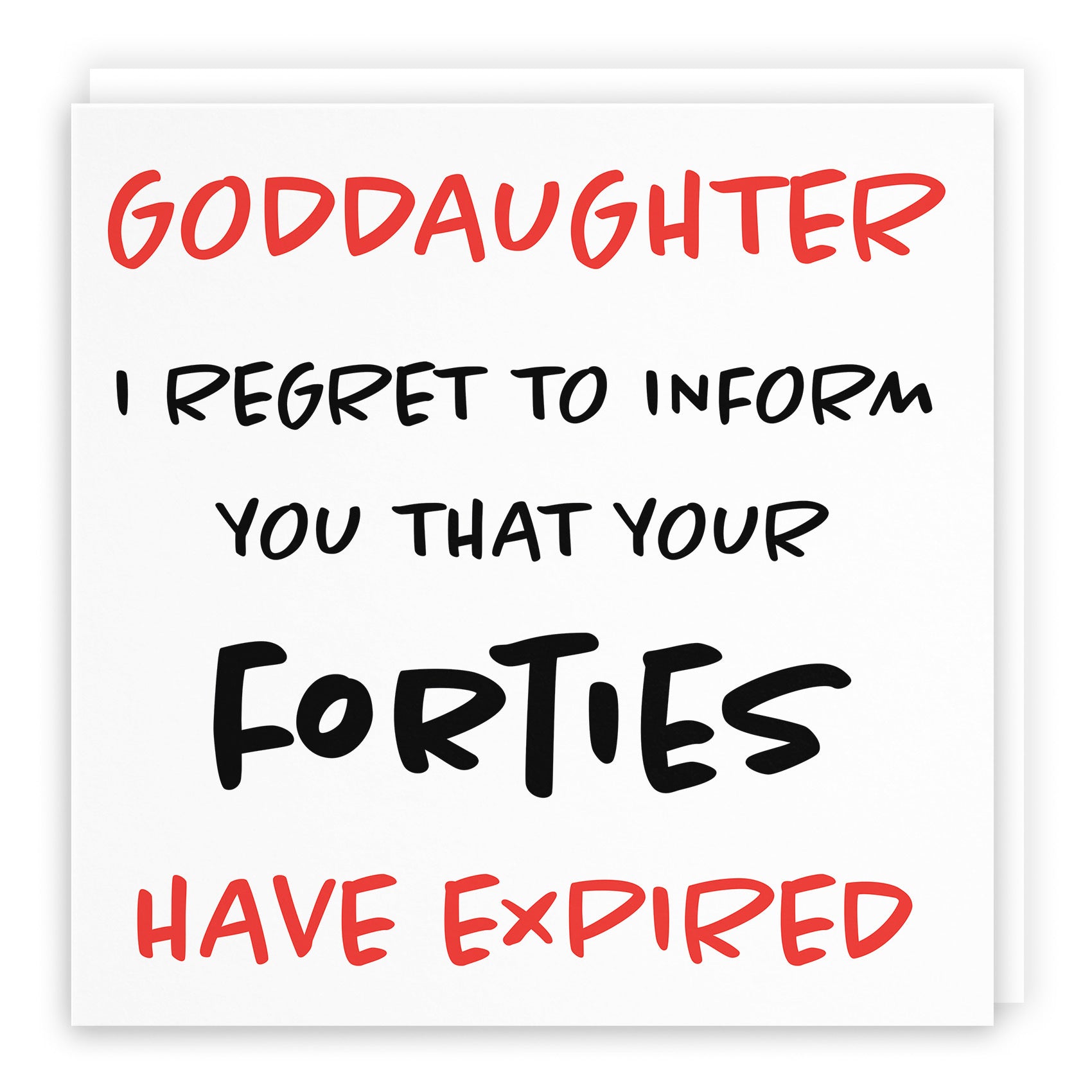 50th Goddaughter Birthday Card Funny Retro - Default Title (TH03215)